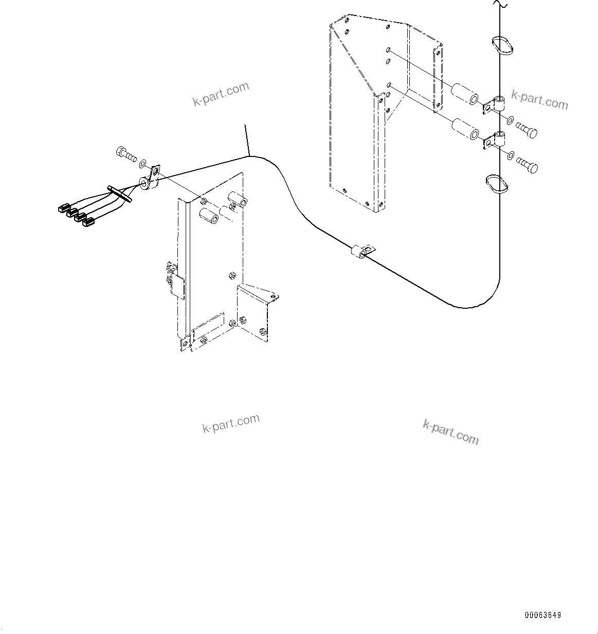Komatsu parts book diagram for HD785-7 S/N 37001-UP (-40 deg C Spec.): ENGINE RELATED PARTS, VEHICLE HEALTH MONITORING SYSTEM (VHMS) WIRING HARNESS(#37001-)