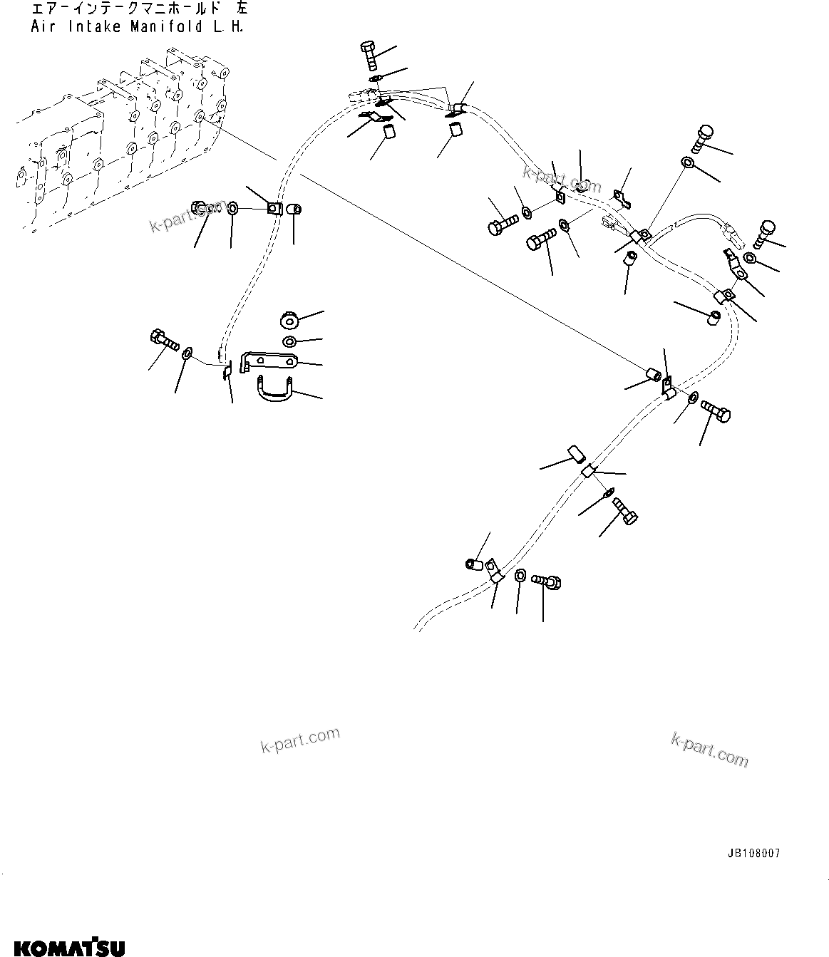 Komatsu parts book diagram for HD785-7 S/N 37001-UP (-40 deg C Spec.): ENGINE RELATED PARTS, OIL PAN HEATER (2/2)(#34129-)