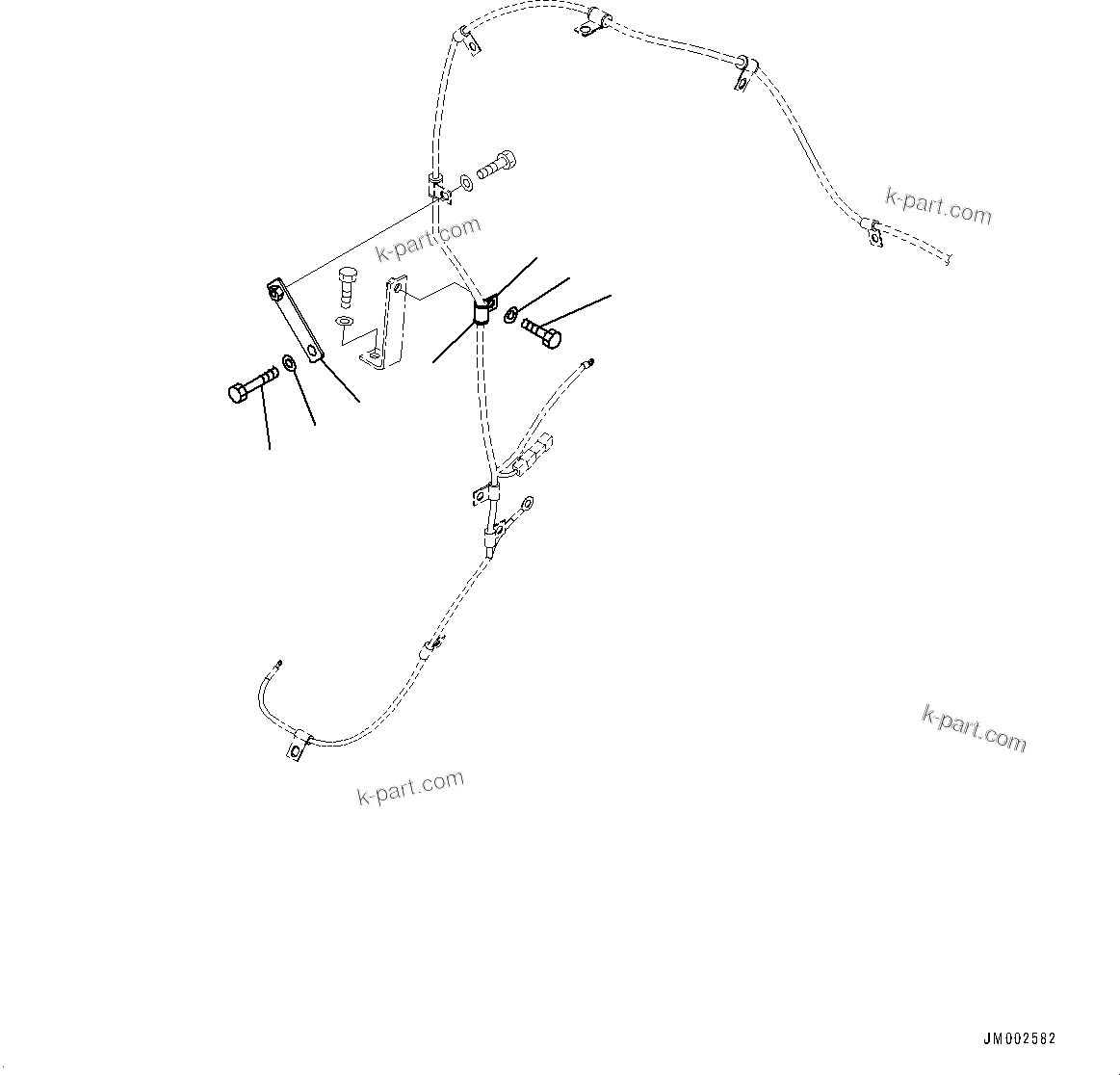 Komatsu parts book diagram for HD785-7 S/N 37001-UP (-40 deg C Spec.): PRE LUBRICATION, WIRING HARNESS MOUNTING (2/3)(#30001-)