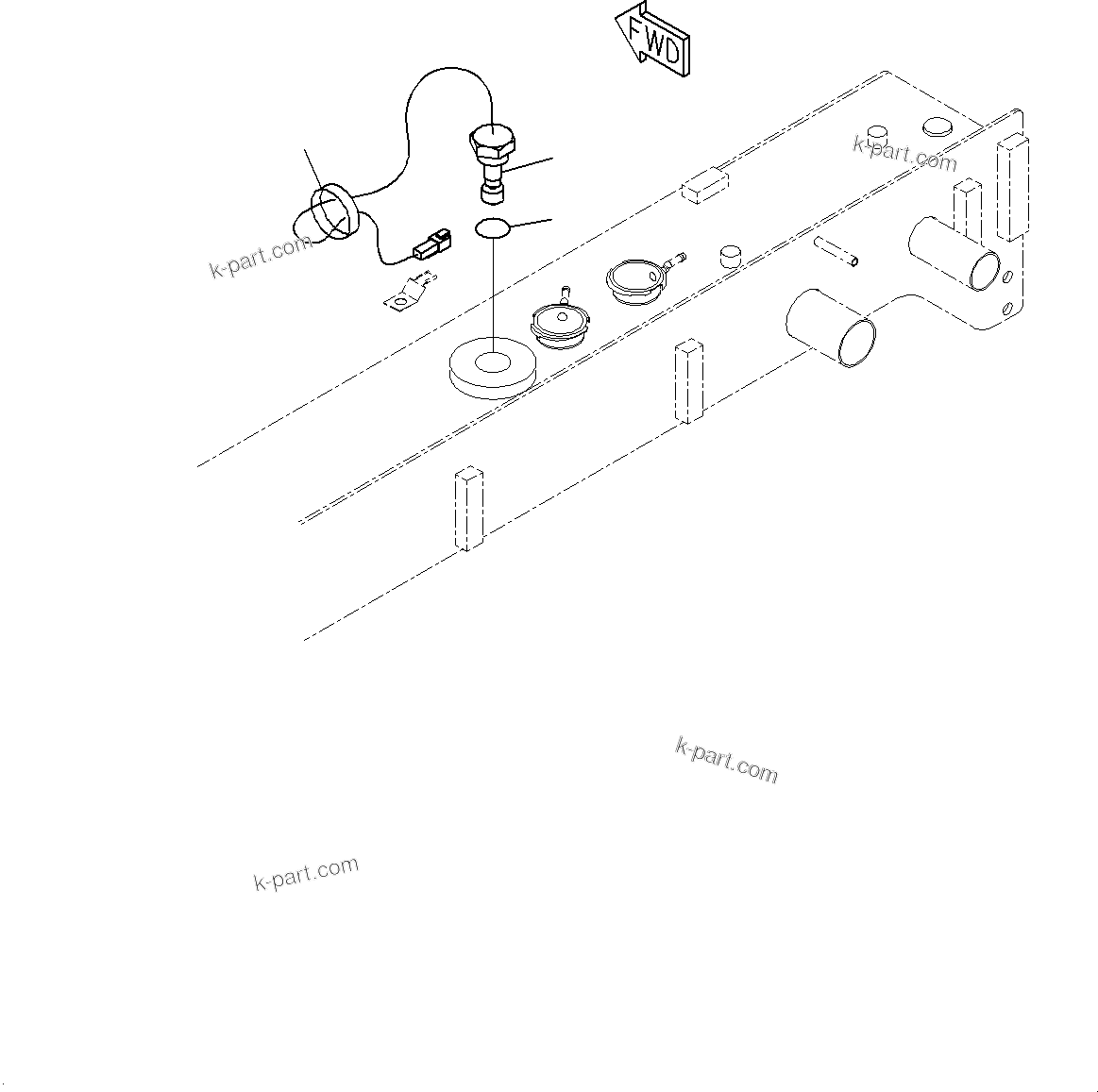 Komatsu parts book diagram for HD785-7 S/N 37001-UP (-40 deg C Spec.): COOLING SYSTEM, COOLANT LEVEL SENSOR(#30001-)