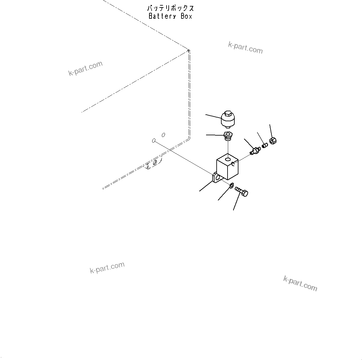 Komatsu parts book diagram for HD785-7 S/N 37001-UP (-40 deg C Spec.): BATTERY BOX AND REAR HOOD, BREATHER(#30001-)