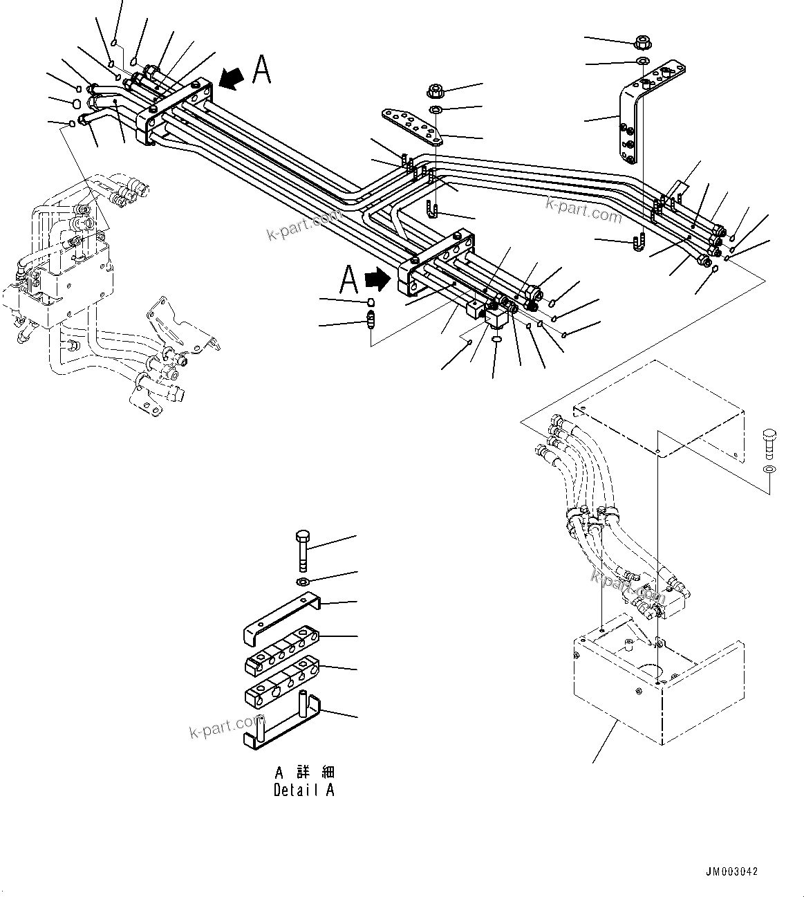 Komatsu parts book diagram for HD785-7 S/N 37001-UP (-40 deg C Spec.): BATTERY BOX AND REAR HOOD, UNDER HOOD(#30001-)