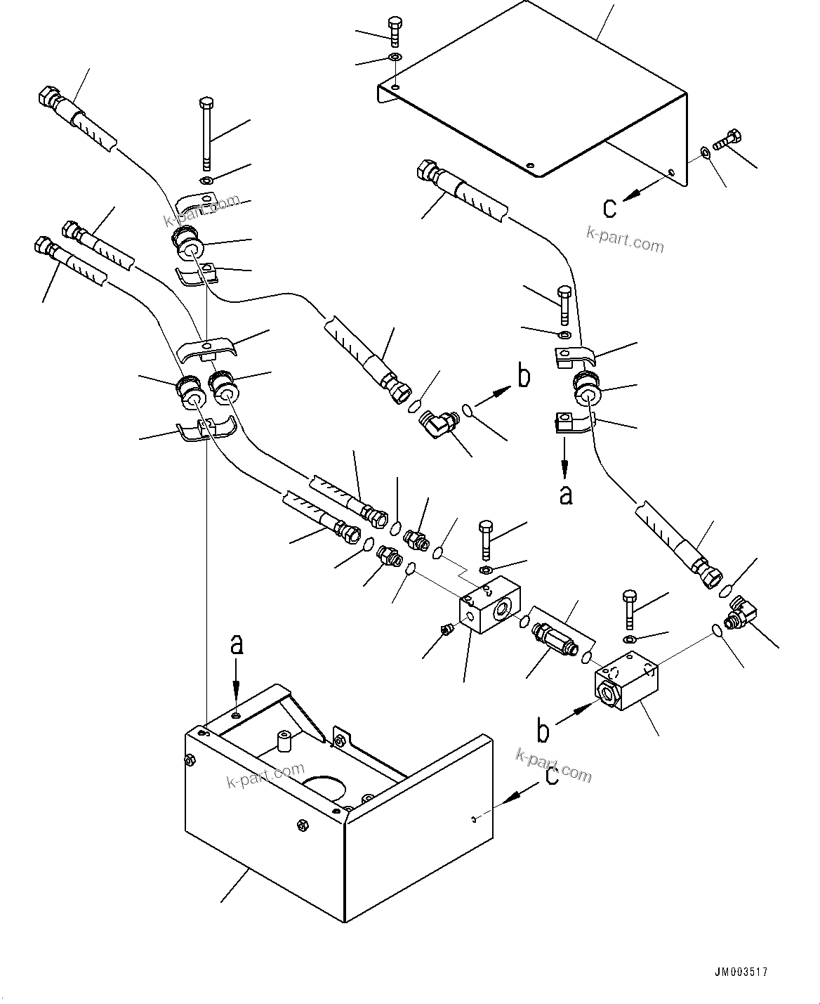 Komatsu parts book diagram for HD785-7 S/N 37001-UP (-40 deg C Spec.): BATTERY BOX AND REAR HOOD, VALVE BOX(#30001-)