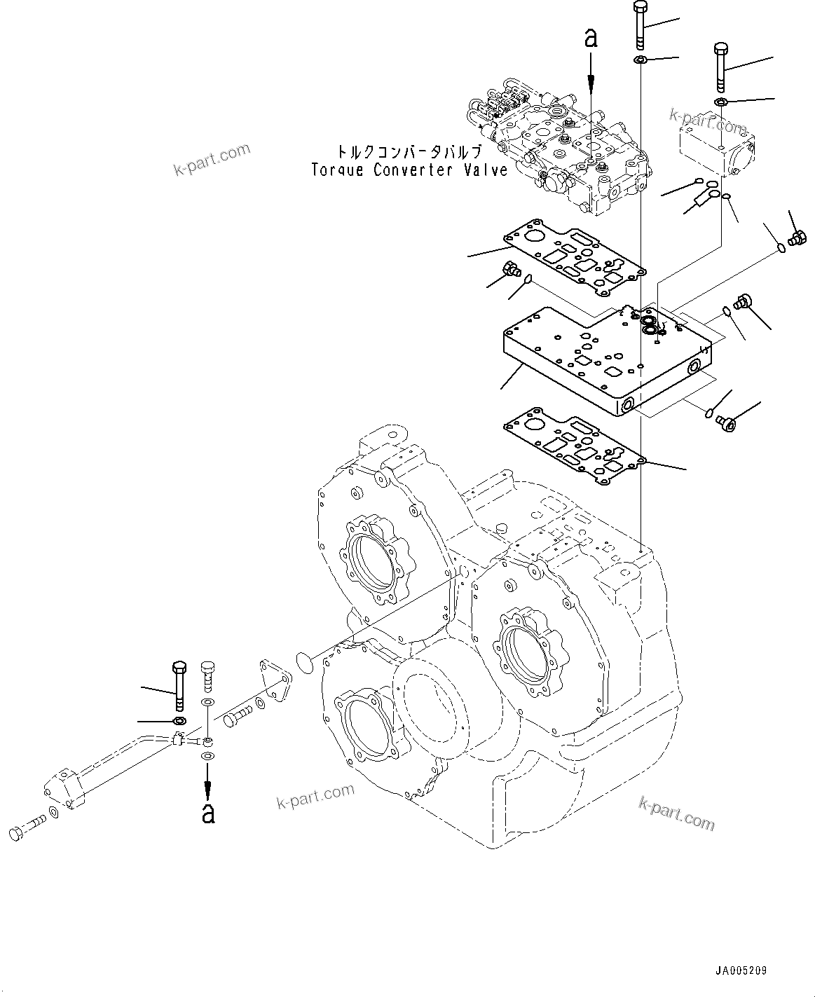 Komatsu parts book diagram for HD785-7 S/N 37001-UP (-40 deg C Spec.): TORQUE CONVERTER AND TRANSMISSION, MOUNTING (2/3)(#30001-)
