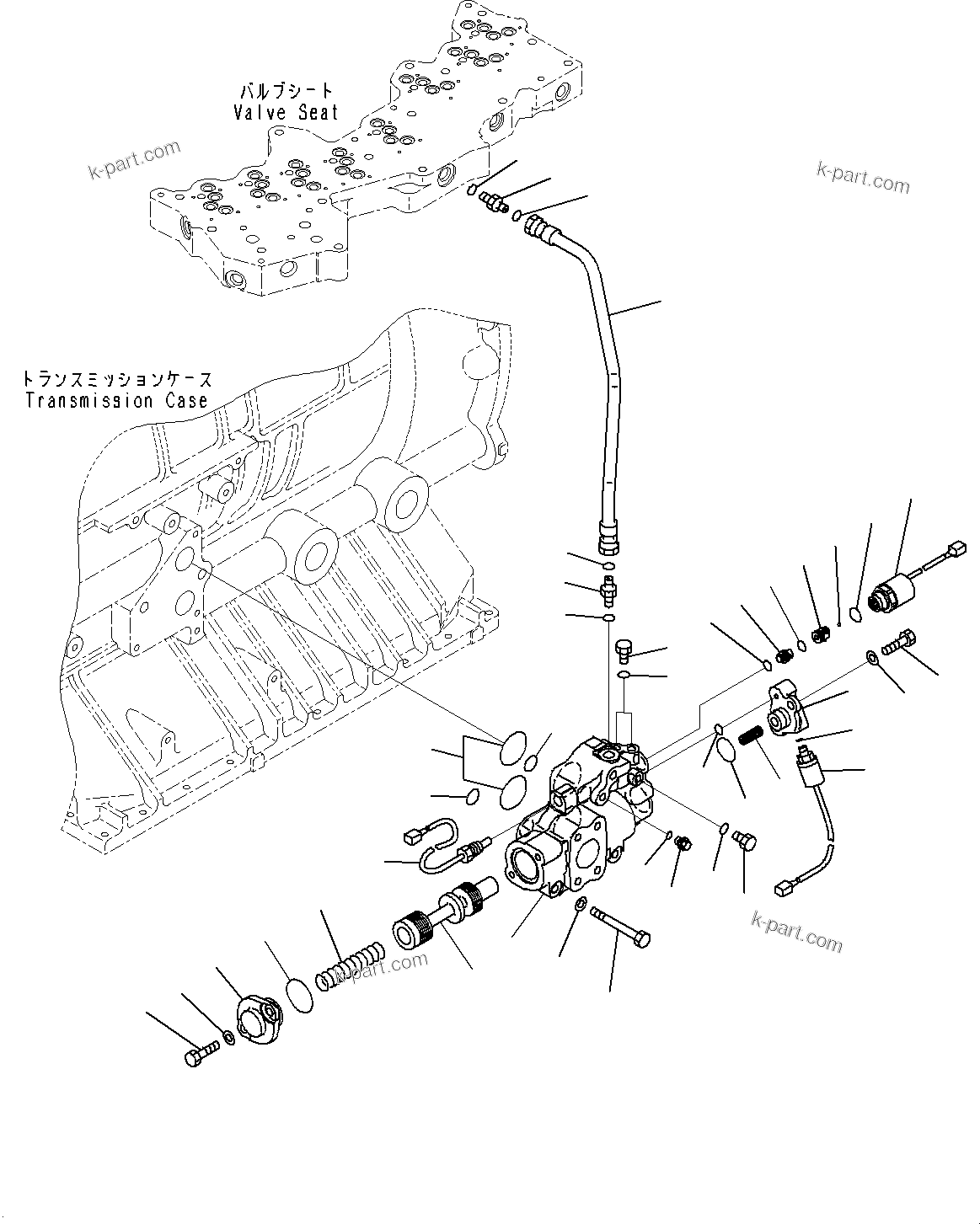 Komatsu parts book diagram for HD785-7 S/N 37001-UP (-40 deg C Spec.): TORQUE CONVERTER AND TRANSMISSION, MAIN FLOW SELECTOR VALVE(#30001-)