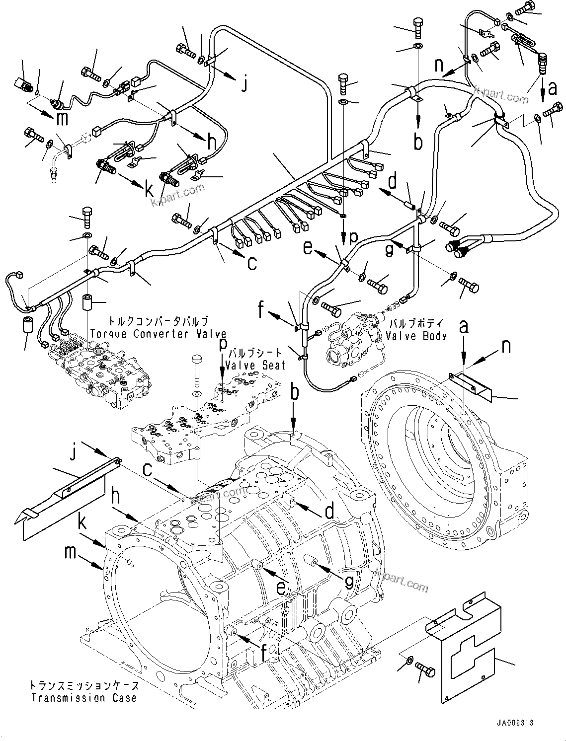 Komatsu parts book diagram for HD785-7 S/N 37001-UP (-40 deg C Spec.): TORQUE CONVERTER AND TRANSMISSION, SENSOR(#30001-)