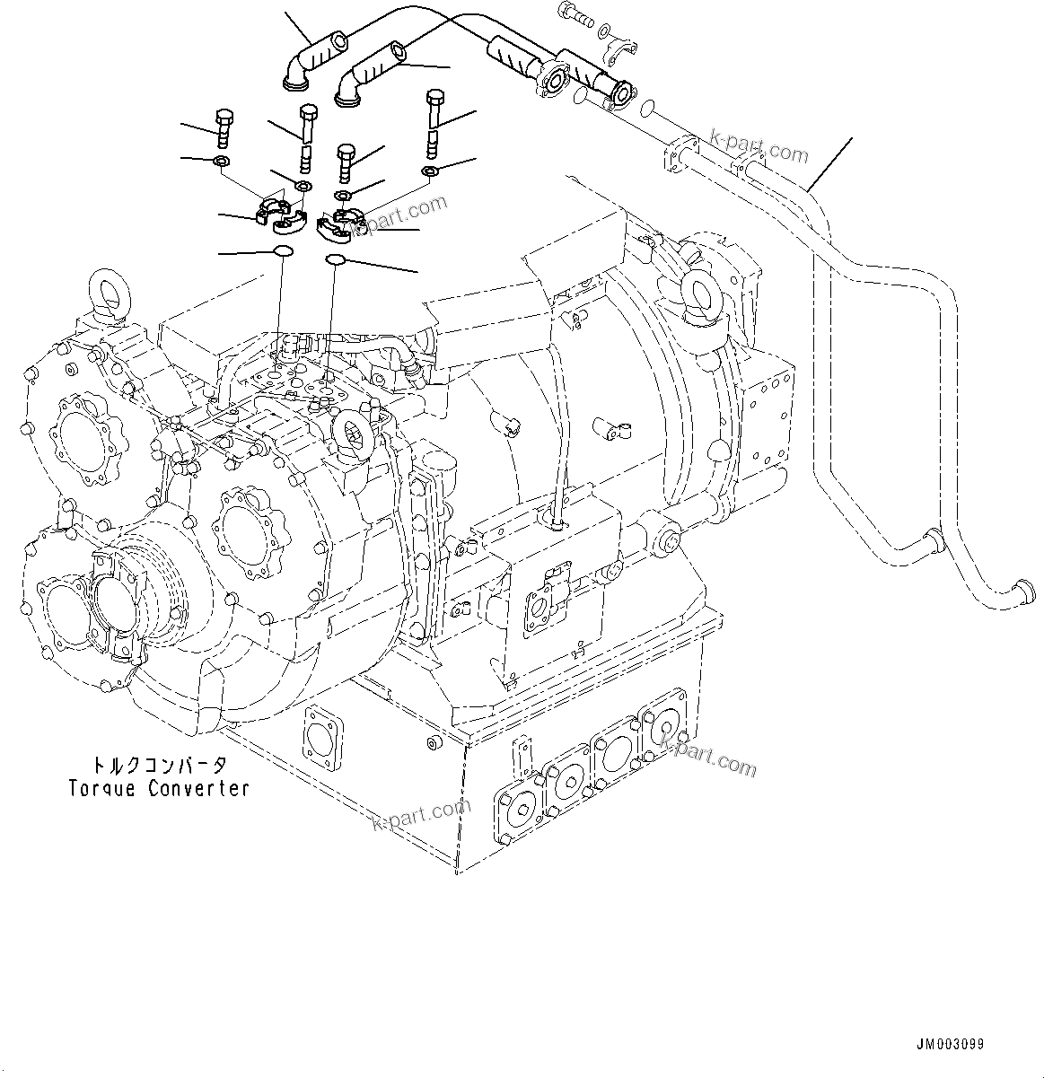 Komatsu parts book diagram for HD785-7 S/N 37001-UP (-40 deg C Spec.): TORQUE CONVERTER AND TRANSMISSION, FILTER(#30001-)