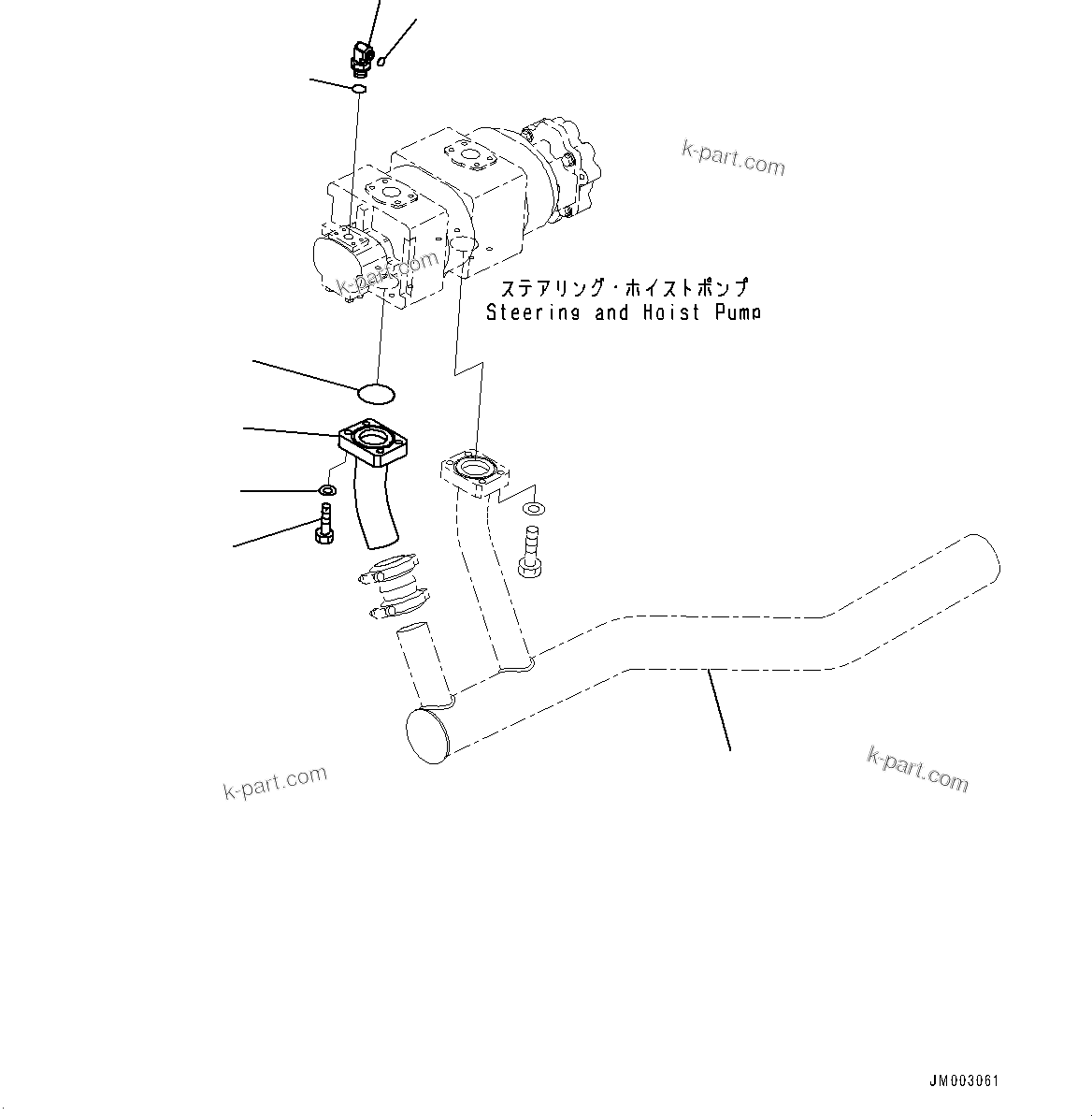 Komatsu parts book diagram for HD785-7 S/N 37001-UP (-40 deg C Spec.): TORQUE CONVERTER AND TRANSMISSION, PUMP SUCTION(#30001-33300)