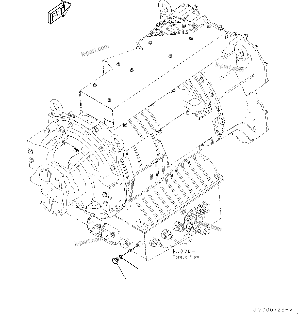 Komatsu parts book diagram for HD785-7 S/N 37001-UP (-40 deg C Spec.): TORQUE CONVERTER AND TRANSMISSION, BRAKE CONTROL VALVE TO FILTER(#30001-)