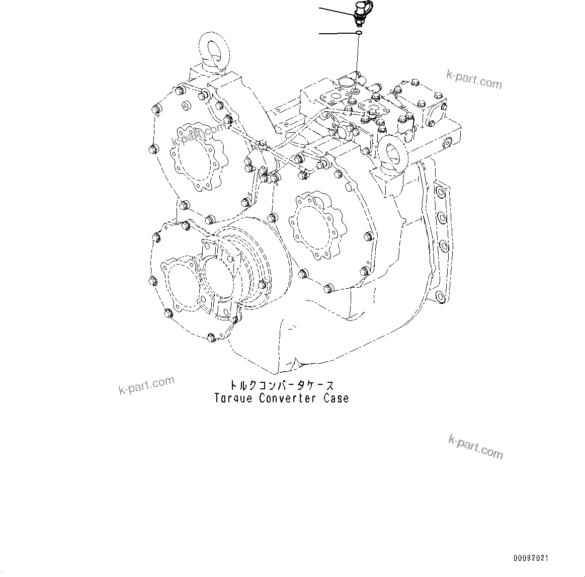 Komatsu parts book diagram for HD785-7 S/N 37001-UP (-40 deg C Spec.): TORQUE CONVERTER AND TRANSMISSION, FITTING(#30001-)