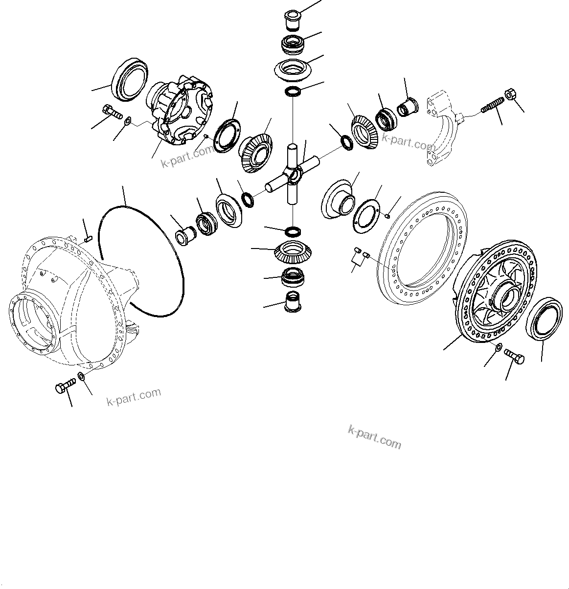 Komatsu parts book diagram for HD785-7 S/N 37001-UP (-40 deg C Spec.): REAR AXLE, DIFFERENTIAL (3/3)(#30001-)