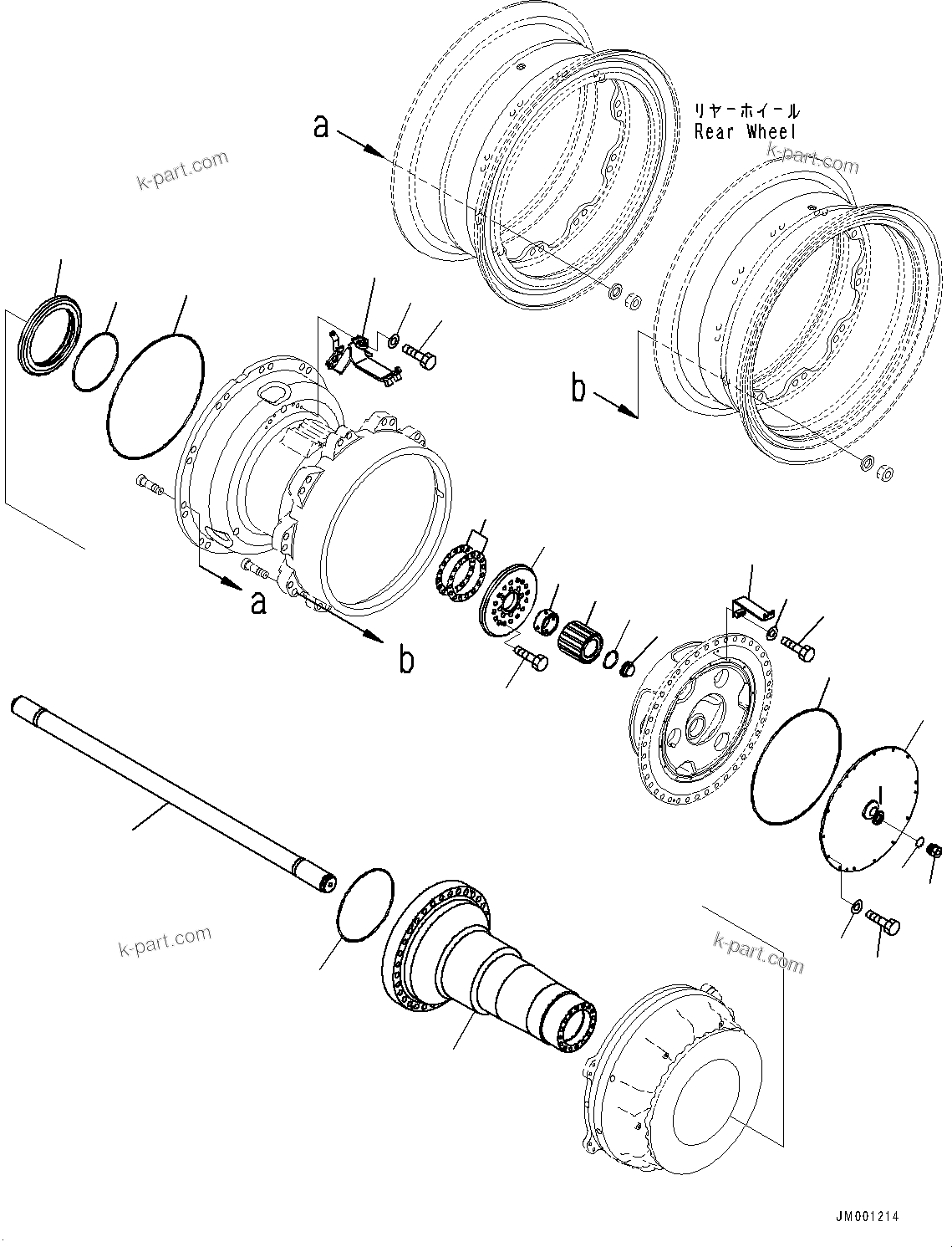 Komatsu parts book diagram for HD785-7 S/N 37001-UP (-40 deg C Spec.): REAR AXLE, FINAL DRIVE L.H. (2/2)(#30001-)