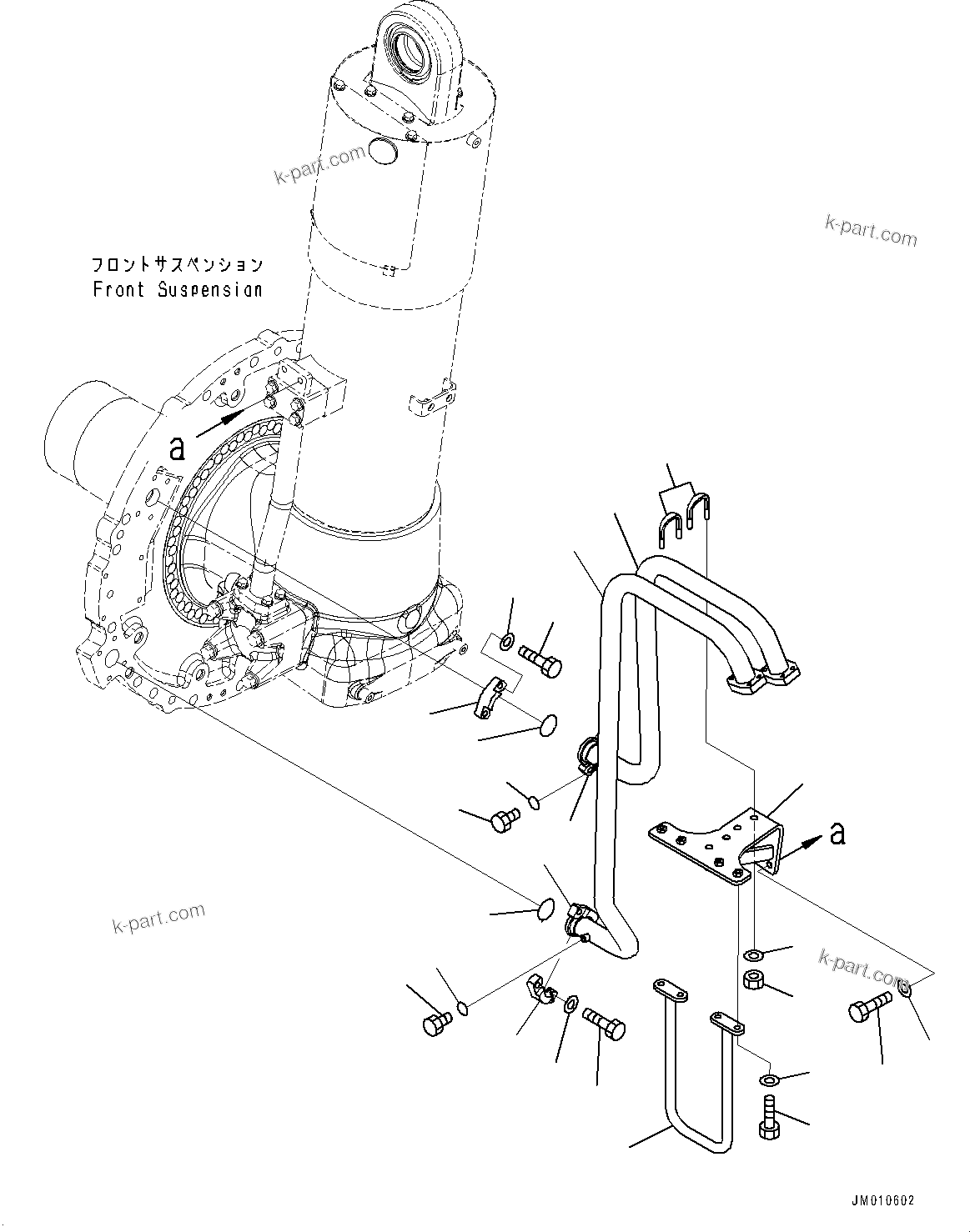 Komatsu parts book diagram for HD785-7 S/N 37001-UP (-40 deg C Spec.): FRONT AXLE, BRAKE COOLER PIPING (1/2)(#31800-)