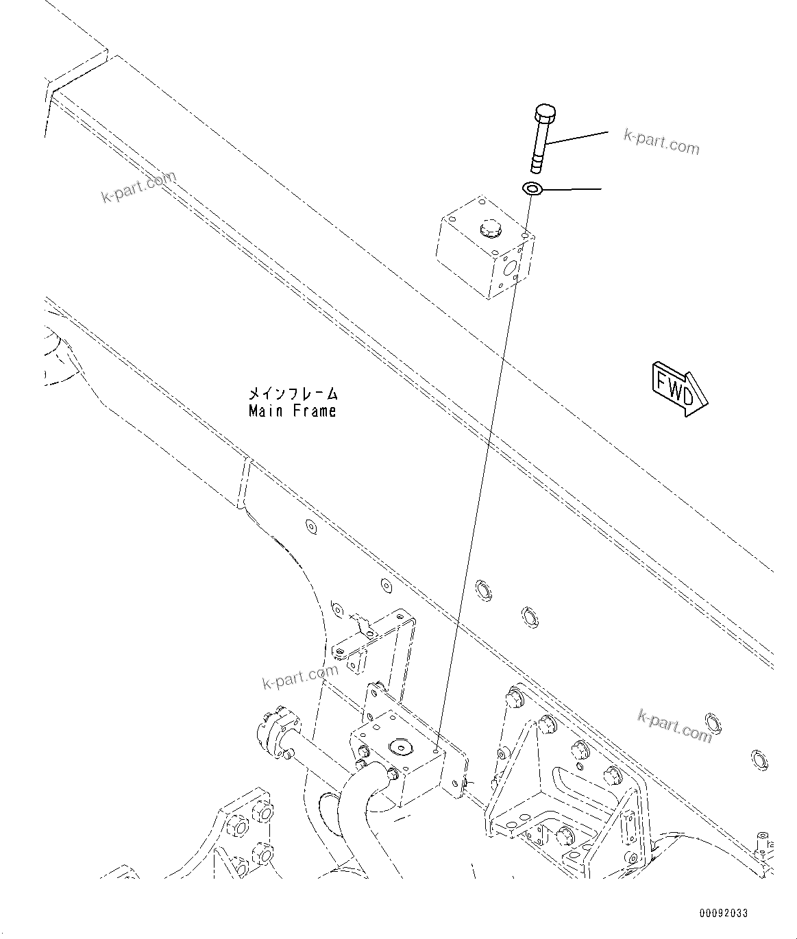 Komatsu parts book diagram for HD785-7 S/N 37001-UP (-40 deg C Spec.): BRAKE CONTROL VALVE, MOUNTING(#30001-)
