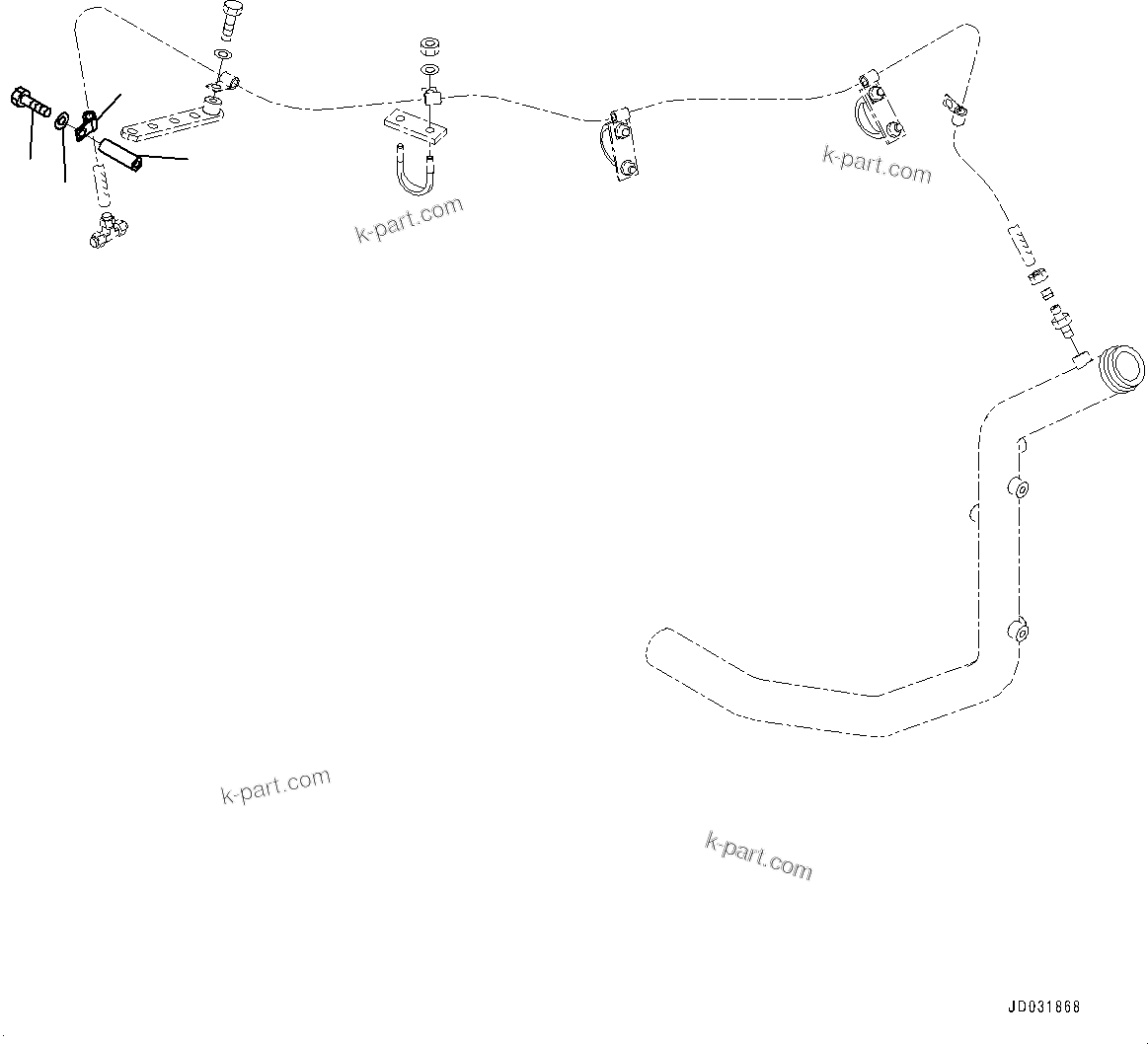 Komatsu parts book diagram for HD785-7 S/N 37001-UP (-40 deg C Spec.): TRANSMISSION PIPING, BREATHER PIPING (2/2)(#30001-)