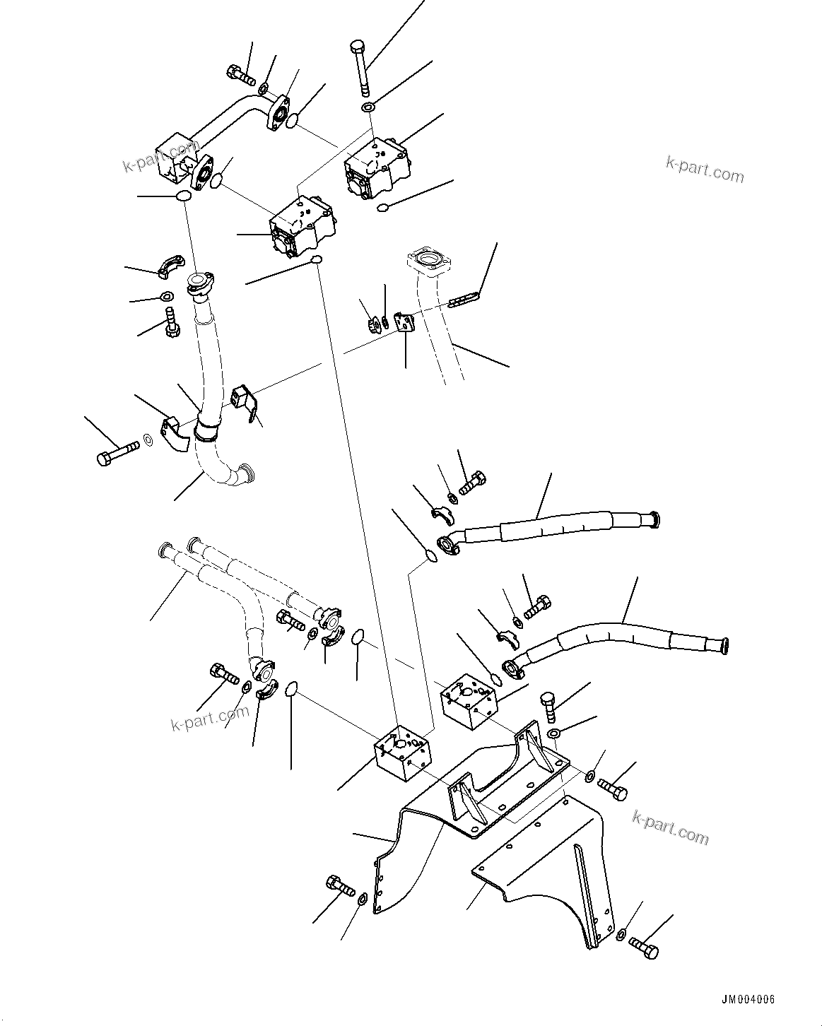 Komatsu parts book diagram for HD785-7 S/N 37001-UP (-40 deg C Spec.): TRANSMISSION PIPING, COLD RELIEF VALVE(#30001-35200)