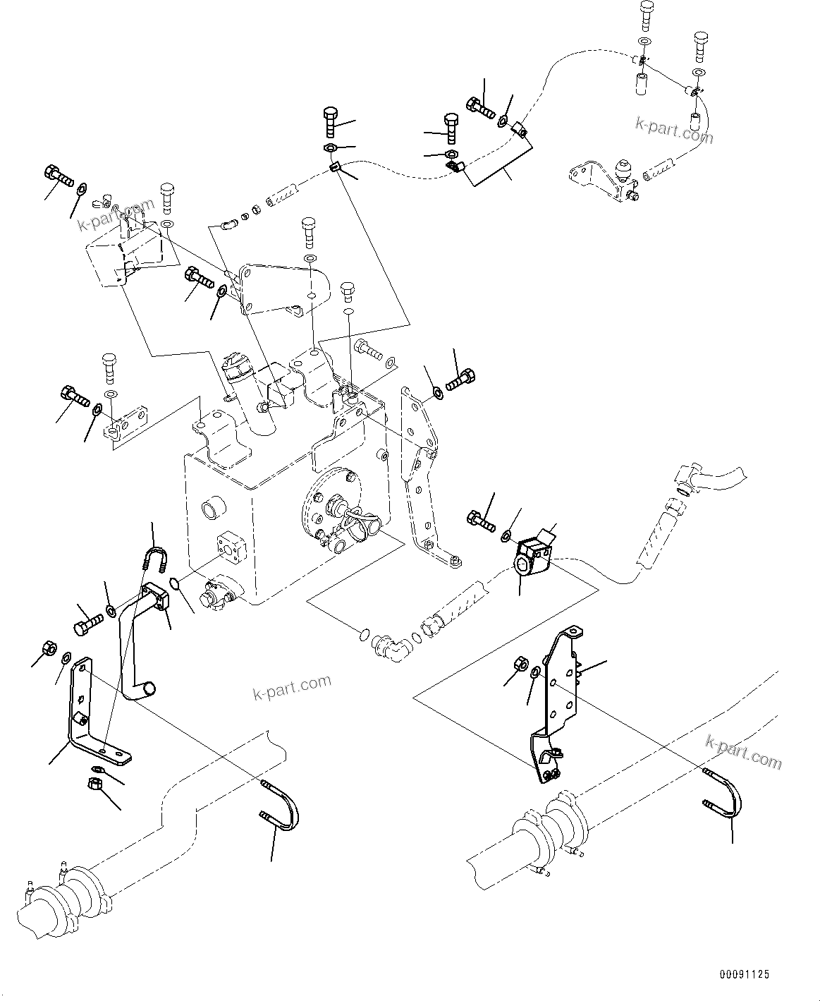 Komatsu parts book diagram for HD785-7 S/N 37001-UP (-40 deg C Spec.): BRAKE PIPING, TANK RELATED PARTS (2/2)(#30001-)