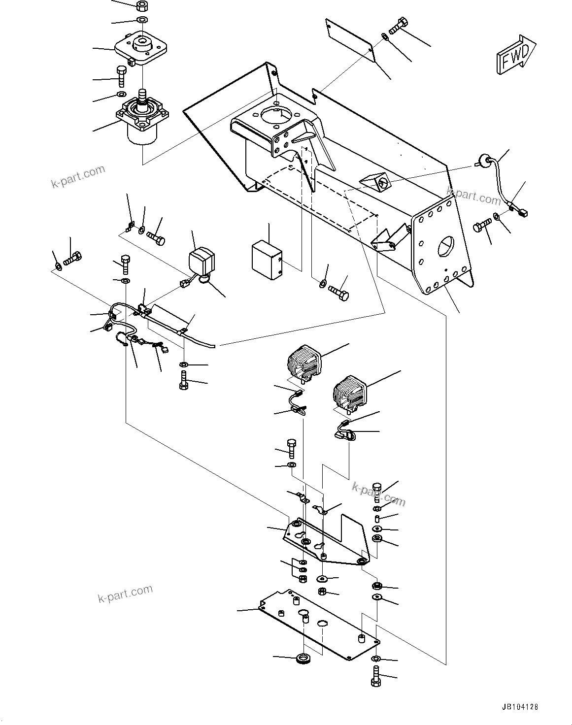 Komatsu parts book diagram for HD785-7 S/N 37001-UP (-40 deg C Spec.): FRONT SUPPORT, L.H.(#30001-)