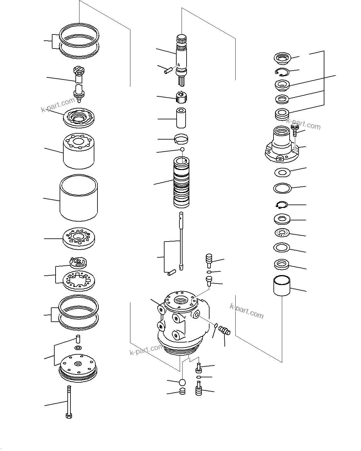 Komatsu parts book diagram for HD785-7 S/N 37001-UP (-40 deg C Spec.): FRONT SUPPORT, STEERING VALVE(#30001-)