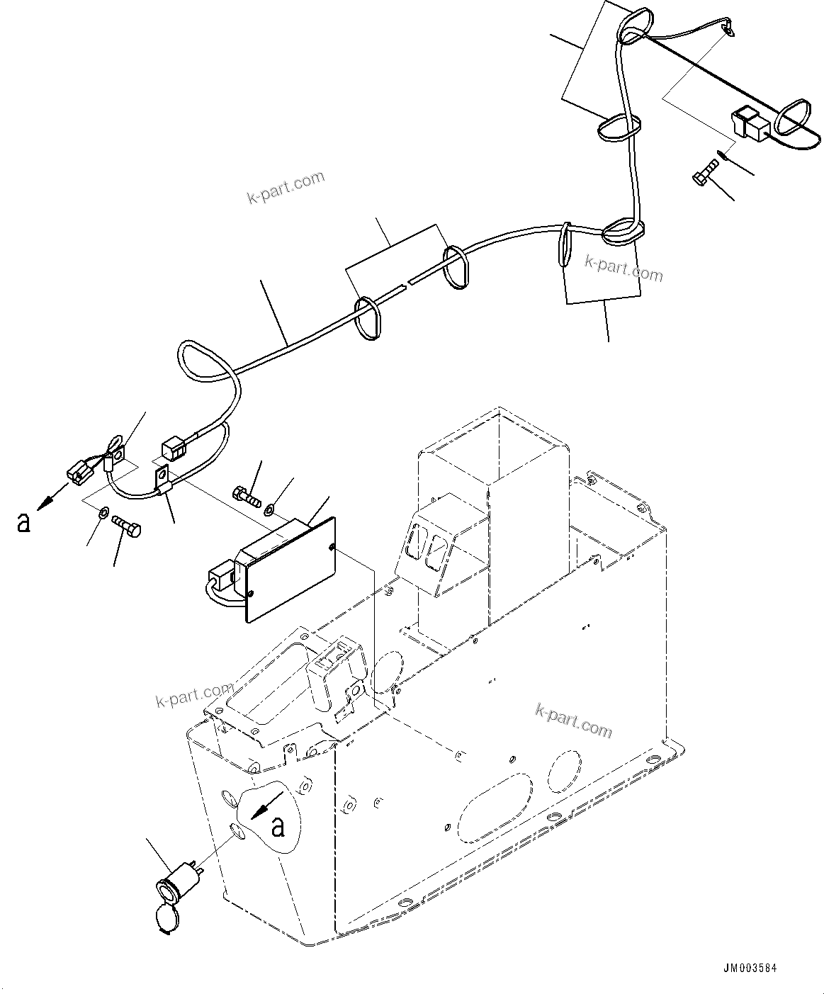 Komatsu parts book diagram for HD785-7 S/N 37001-UP (-40 deg C Spec.): CAB, 12V CONVERTER(#37001-)