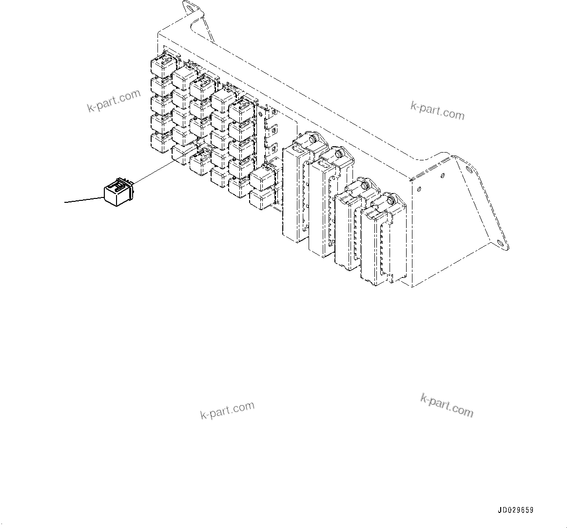 Komatsu parts book diagram for HD785-7 S/N 37001-UP (-40 deg C Spec.): CAB, RELAY (1/3)(#37001-)