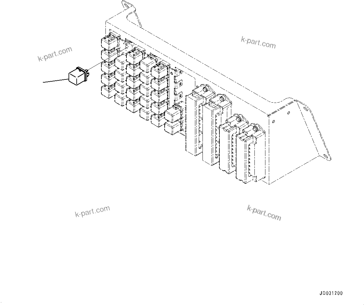Komatsu parts book diagram for HD785-7 S/N 37001-UP (-40 deg C Spec.): CAB, RELAY (2/3)(#37001-)