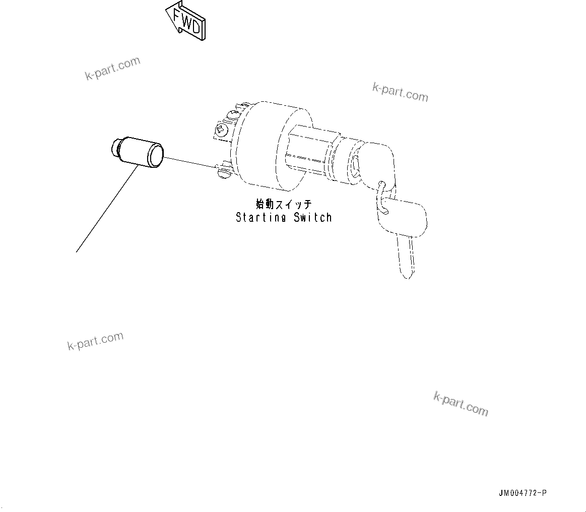Komatsu parts book diagram for HD785-7 S/N 37001-UP (-40 deg C Spec.): CAB, STARTING SWITCH TERMINAL CAPS(#37001-)