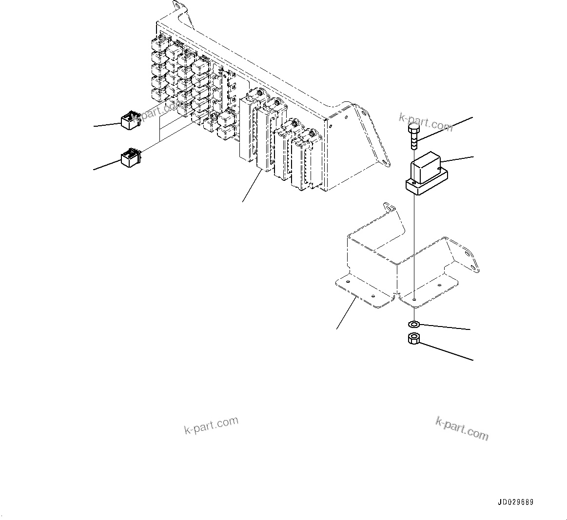 Komatsu parts book diagram for HD785-7 S/N 37001-UP (-40 deg C Spec.): CAB, PAYLOAD METER ANGLE SENSOR(#37001-)