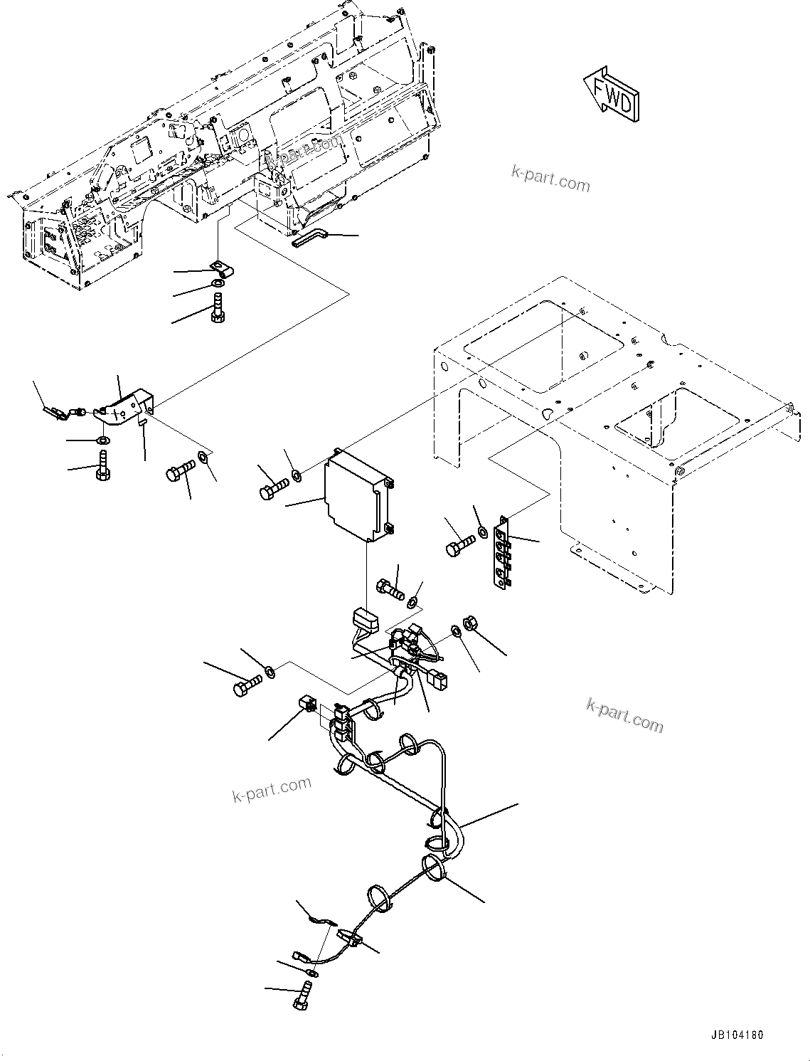 Komatsu parts book diagram for HD785-7 S/N 37001-UP (-40 deg C Spec.): CAB, ENGINE PRE-LUBRICATION SYSTEM(#37001-)