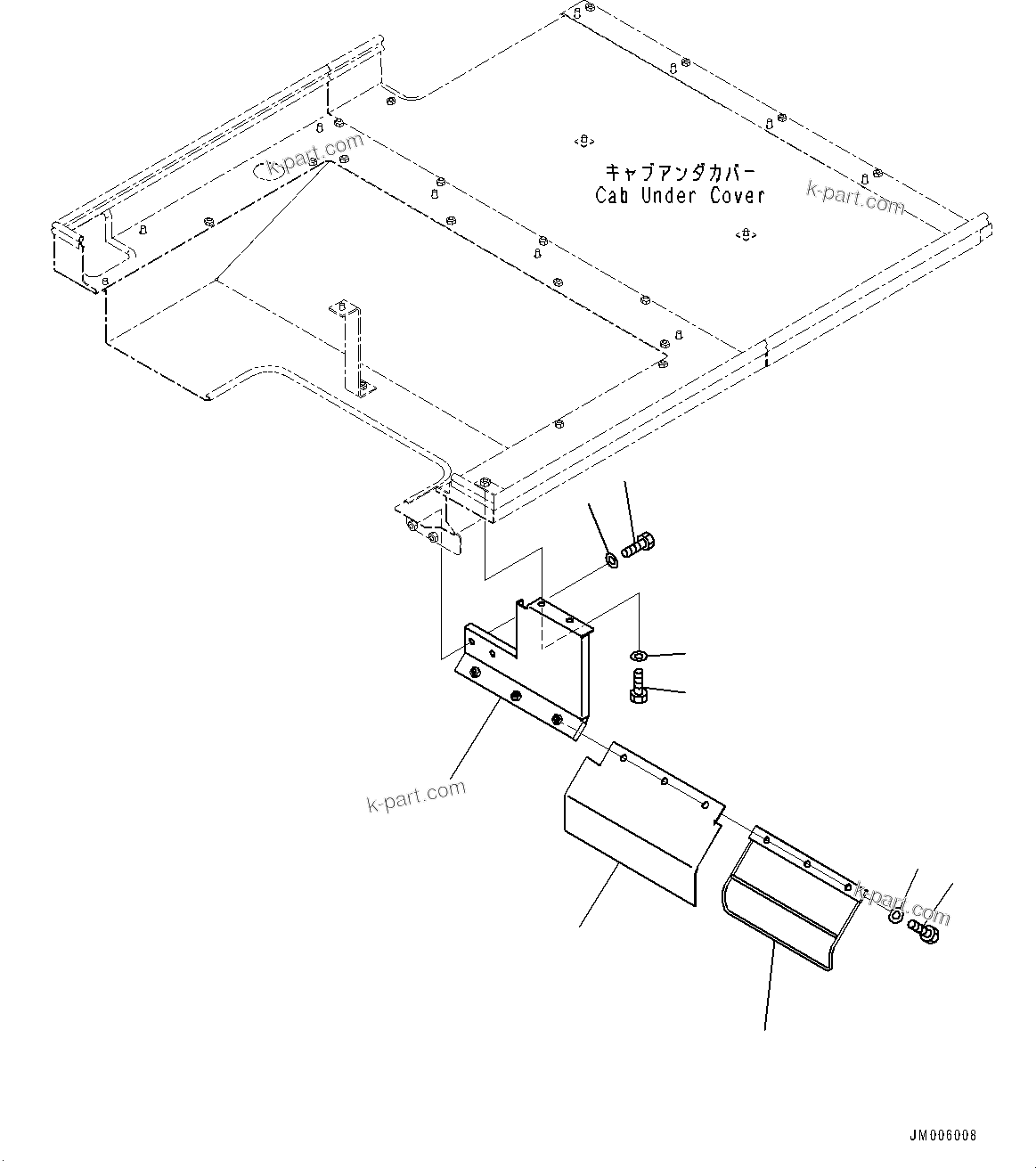 Komatsu parts book diagram for HD785-7 S/N 37001-UP (-40 deg C Spec.): CAB MOUNTING COVER, FRONT, L.H.(#30717-)