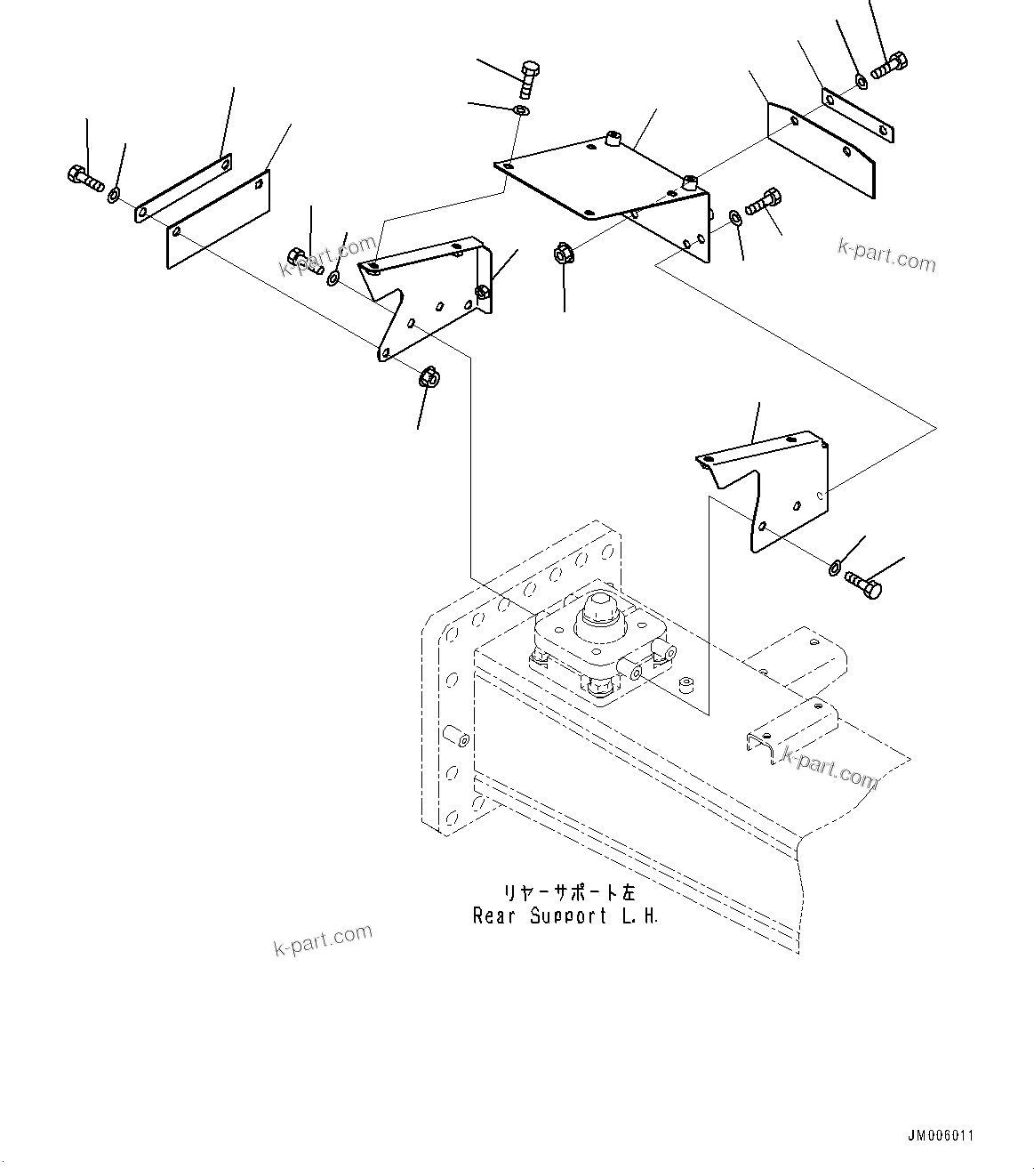 Komatsu parts book diagram for HD785-7 S/N 37001-UP (-40 deg C Spec.): CAB MOUNTING COVER, REAR, R.H.(#30717-)
