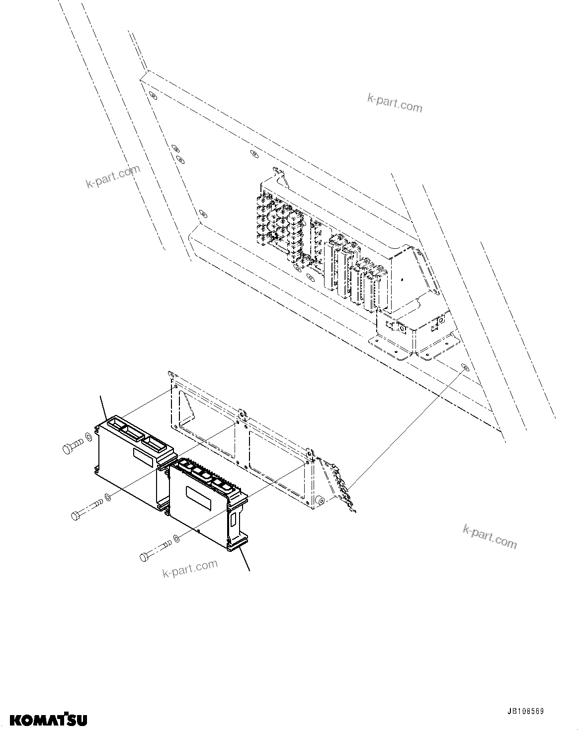 Komatsu parts book diagram for HD785-7 S/N 37001-UP (-40 deg C Spec.): CONTROLLER, (#37001-)