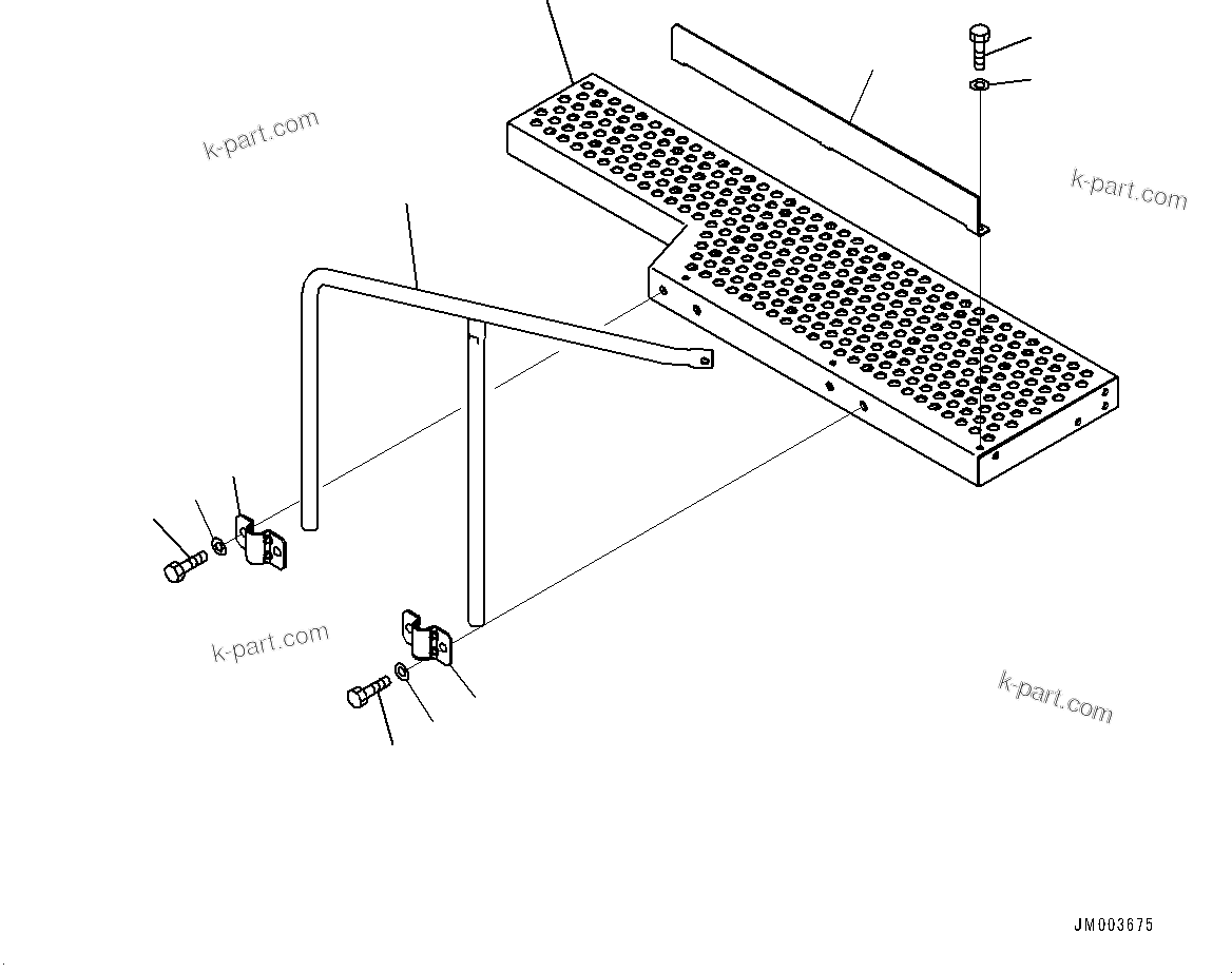 Komatsu parts book diagram for HD785-7 S/N 37001-UP (-40 deg C Spec.): CAB STEP, FRONT STEP(#30001-)
