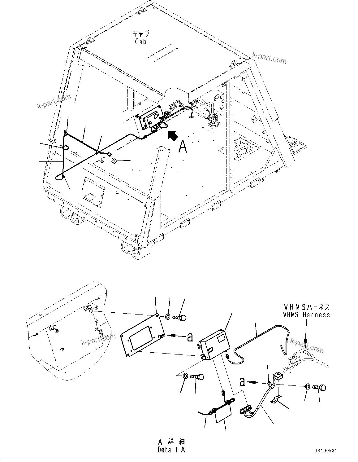 Komatsu parts book diagram for HD785-7 S/N 37001-UP (-40 deg C Spec.): KOMTRAX CONTROLLER, KOMTRAX CONTROLLER(#37001-)