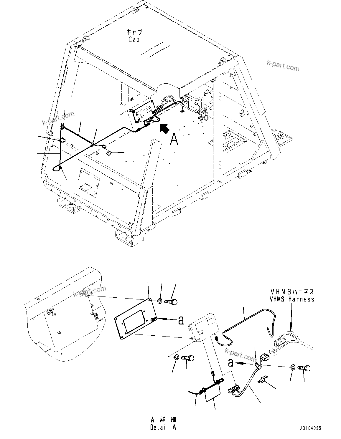 Komatsu parts book diagram for HD785-7 S/N 37001-UP (-40 deg C Spec.): KOMTRAX CONTROLLER, KOMTRAX RELATED PARTS(#37001-)