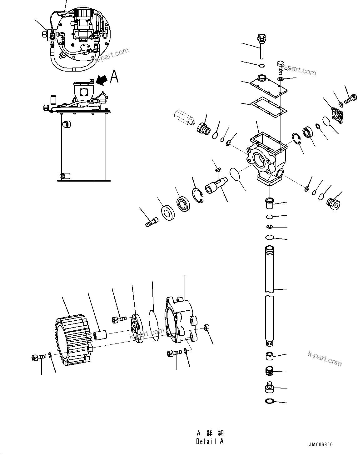 Komatsu parts book diagram for HD785-7 S/N 37001-UP (-40 deg C Spec.): PLATFORM GROUP, AUTO-GREASING PUMP (3/3)(#30923-)