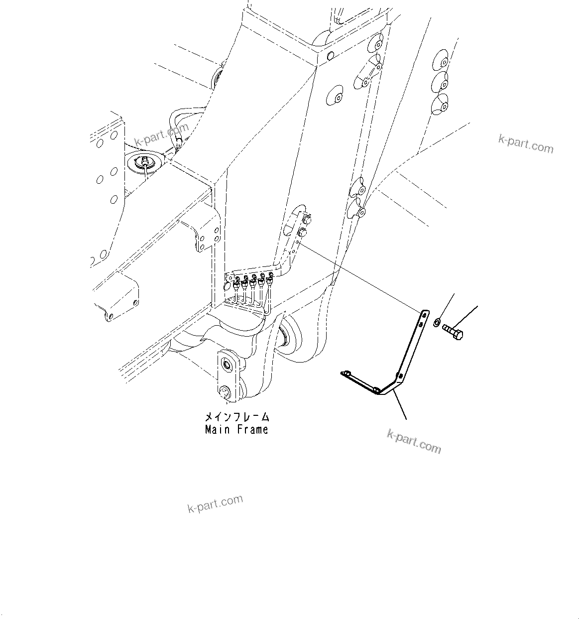 Komatsu parts book diagram for HD785-7 S/N 37001-UP (-40 deg C Spec.): ENGINE OIL PAN HEATER, BRACKET(#30001-)
