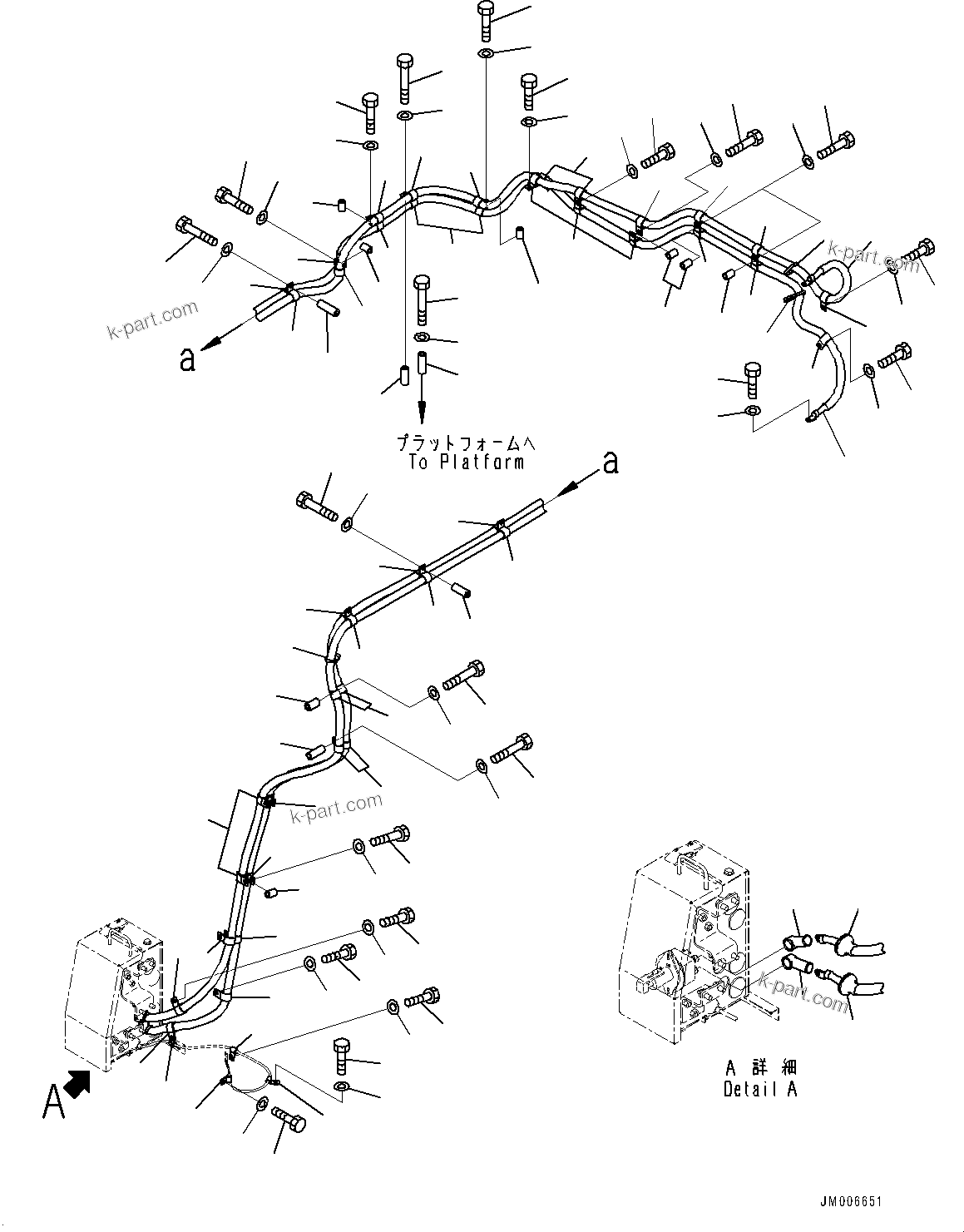 Komatsu parts book diagram for HD785-7 S/N 37001-UP (-40 deg C Spec.): BATTERY DISCONNECT SWITCH AND BATTERY JUMP START CONNECT, BATTERY CABLE(#30001-)