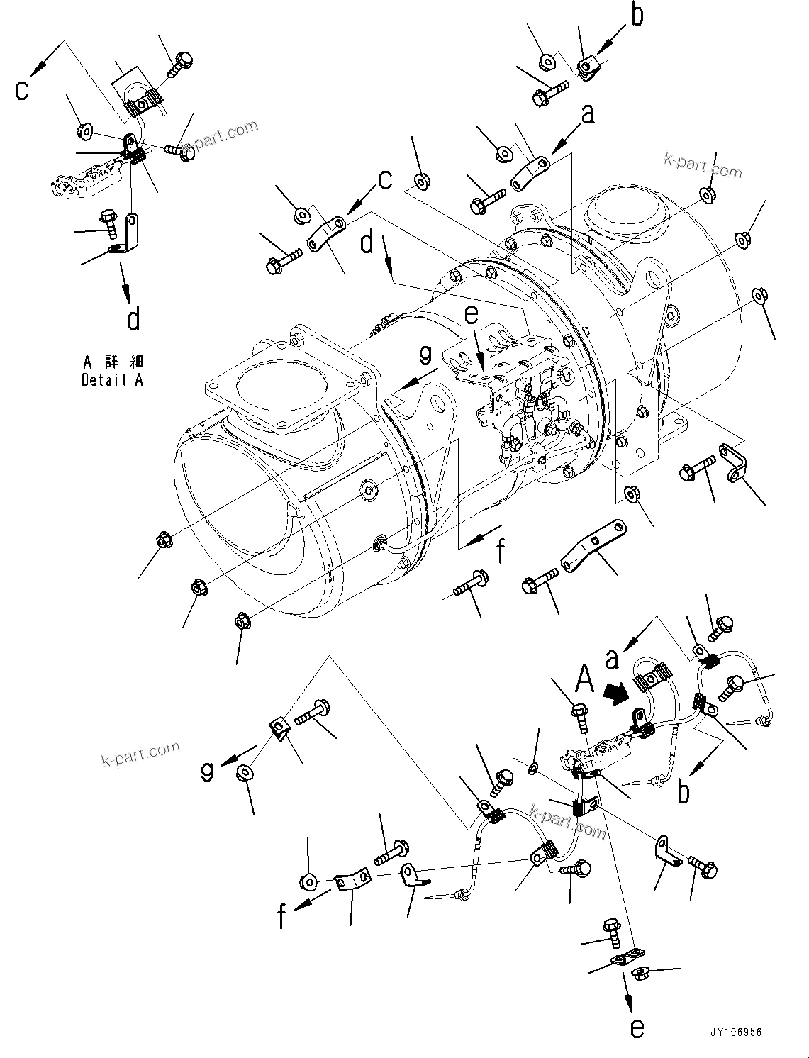 Komatsu parts book diagram for PC490LC-11 S/N 87001-UP: EXHAUST, INNER PARTS, KOMATSU DIESEL PARTICULATE FILTER (KDPF) (2/2)(#85161-)