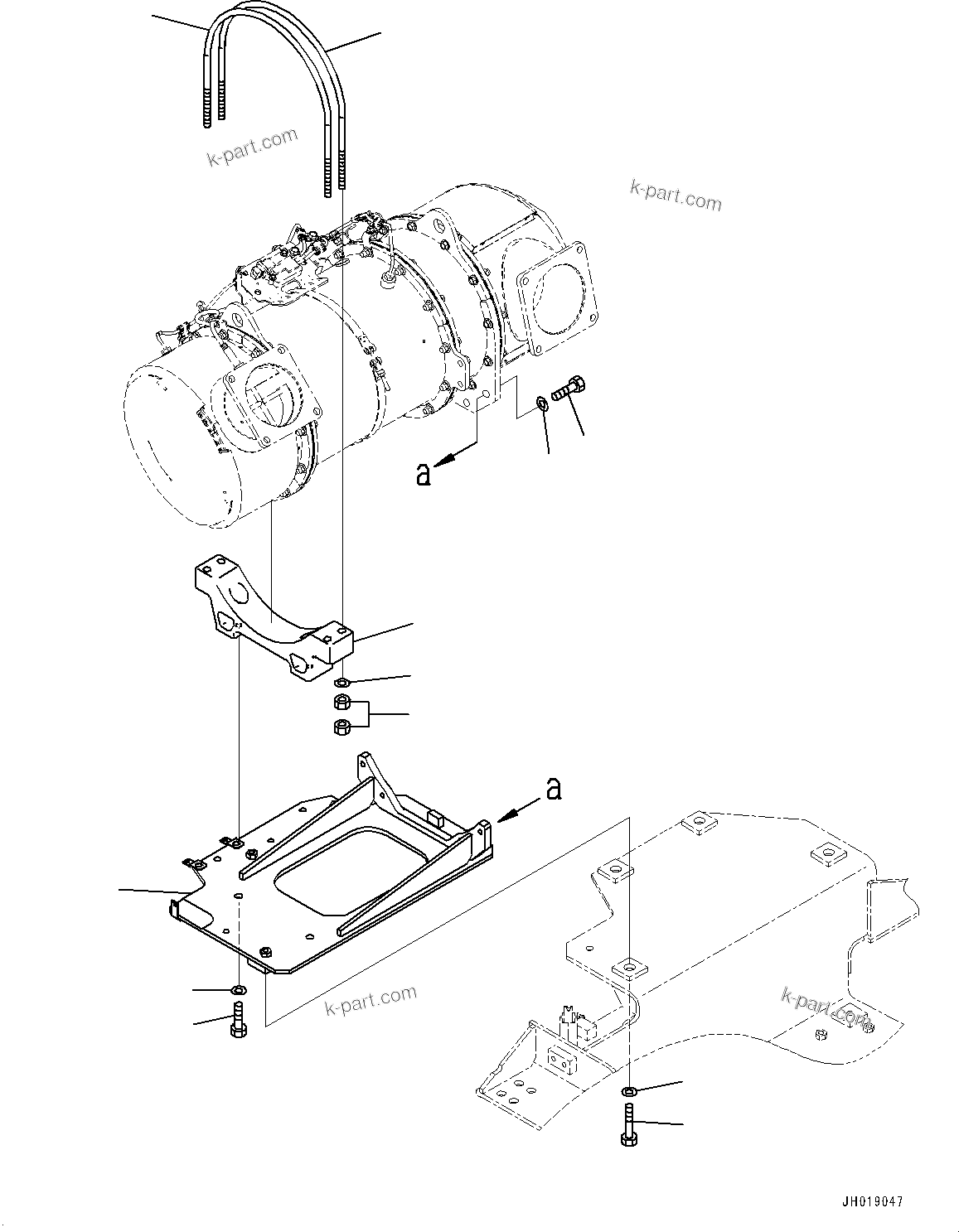 Komatsu parts book diagram for PC490LC-11 S/N 87001-UP: EXHAUST, SCR ASSEMBLY MOUNTING(#85161-)