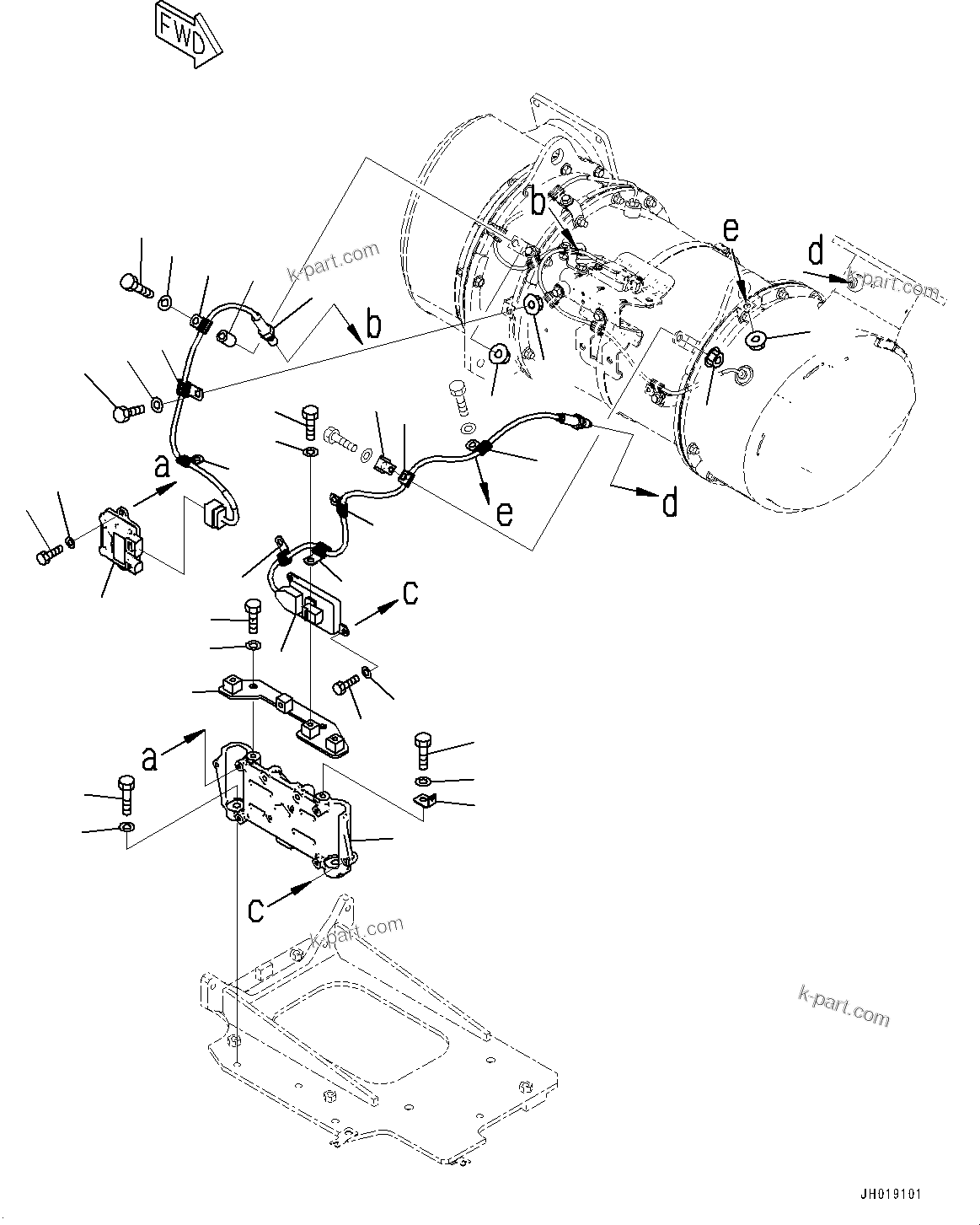 Komatsu parts book diagram for PC490LC-11 S/N 87001-UP: EXHAUST, SENSOR(#85161-)