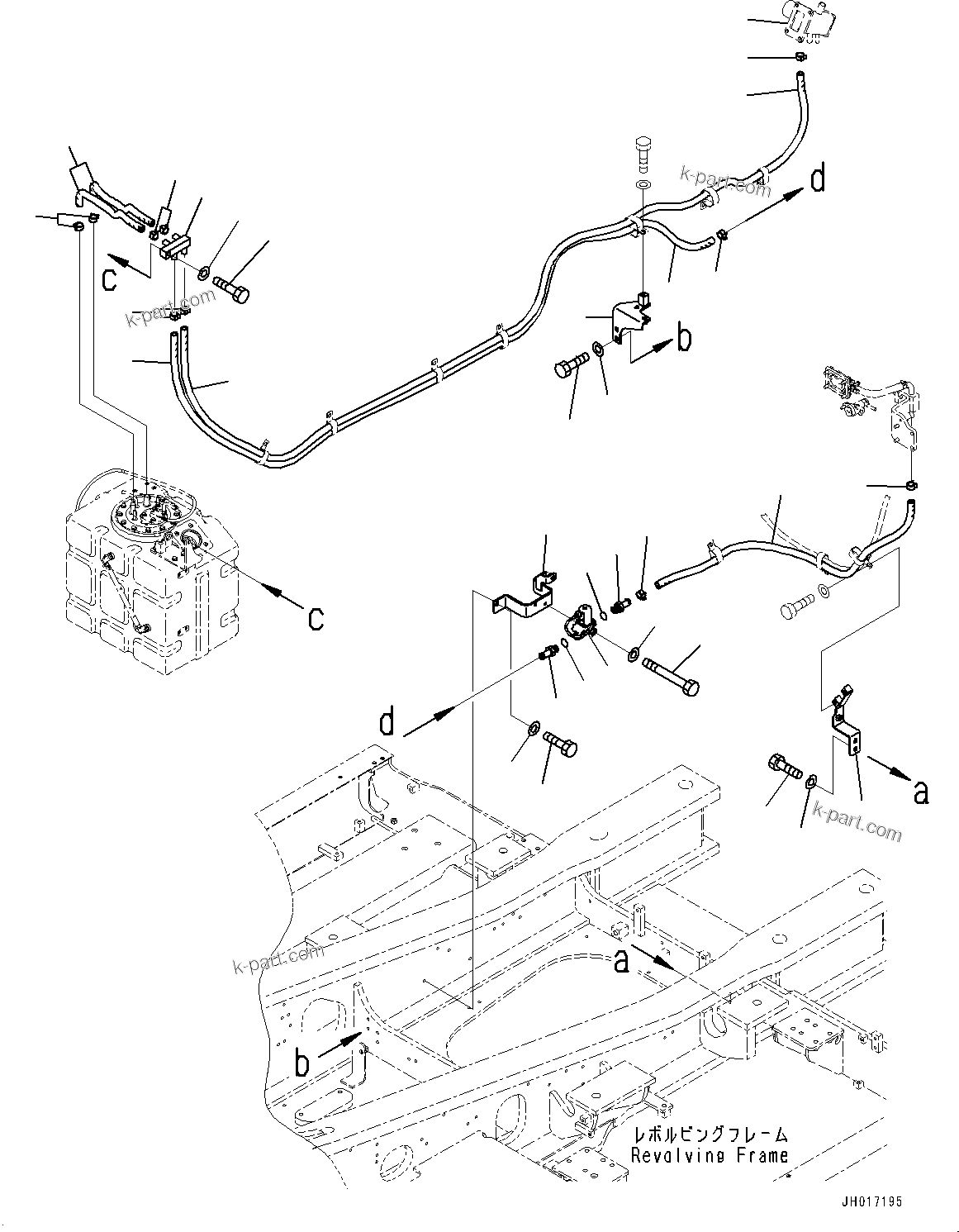 Komatsu parts book diagram for PC490LC-11 S/N 87001-UP: DEF PIPING, DEF TANK COOLANT PIPING (1/2)(#85001-)