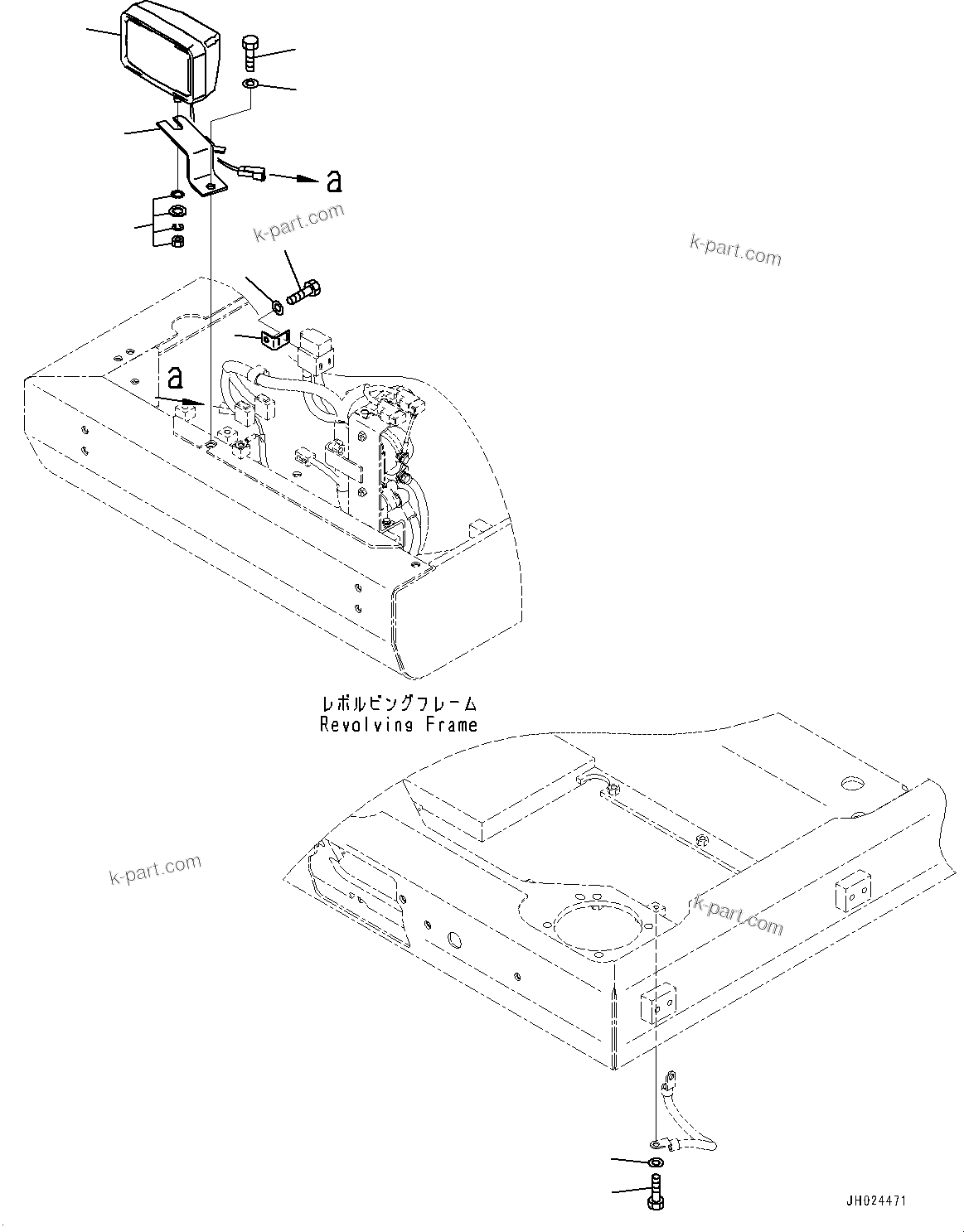 Komatsu parts book diagram for PC490LC-11 S/N 87001-UP: ELECTRIC WIRING HARNESS, WORKING LAMP(#87001-)