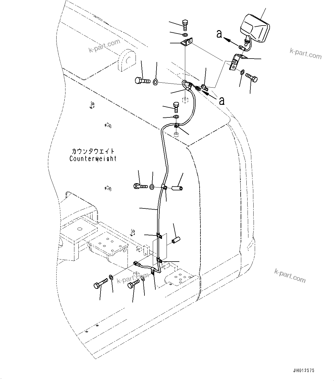 Komatsu parts book diagram for PC490LC-11 S/N 87001-UP: ADDITIONAL REAR WORKING LAMP, (#85001-)