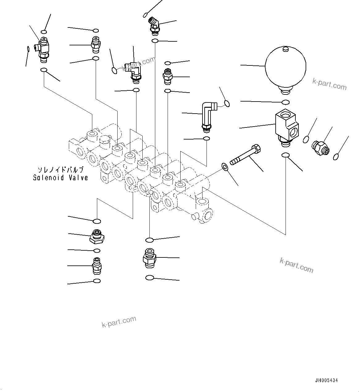 Komatsu parts book diagram for PC490LC-11 S/N 87001-UP: SOLENOID VALVE, ACCUMULATOR(#87001-)