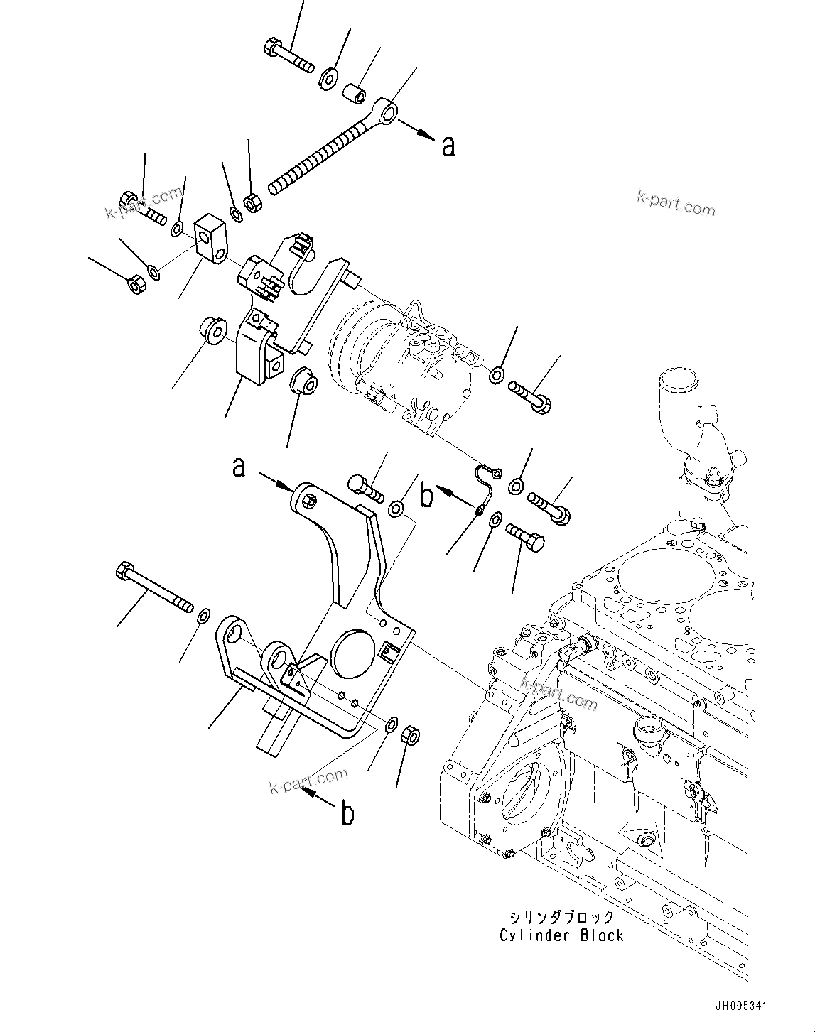 Komatsu parts book diagram for PC490LC-11 S/N 87001-UP: AIR CONDITIONER UNIT, COMPRESSOR MOUNTING(#85001-85252)