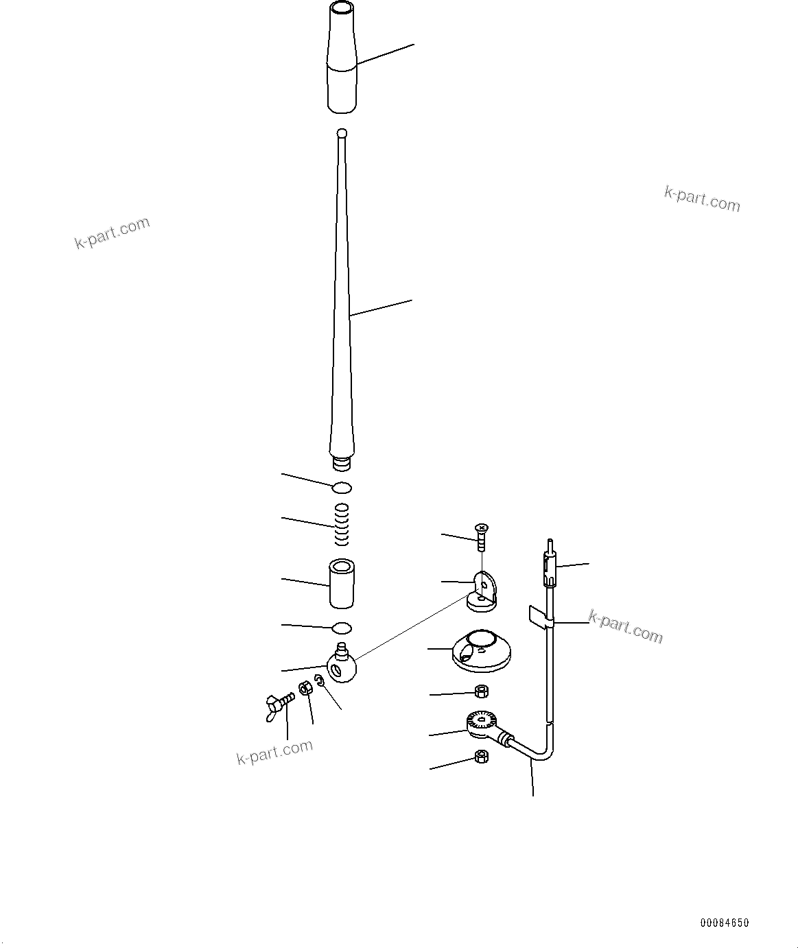 Komatsu parts book diagram for PC490LC-11 S/N 87001-UP: CAB, RUBBER ANTENNA(#87001-)