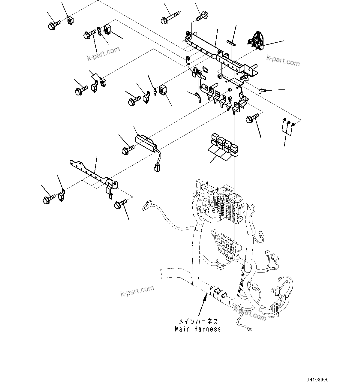 Komatsu parts book diagram for PC490LC-11 S/N 87001-UP: CAB, CAB IN PARTS, PUMP CONTROLLER AND RELAY(#87001-)