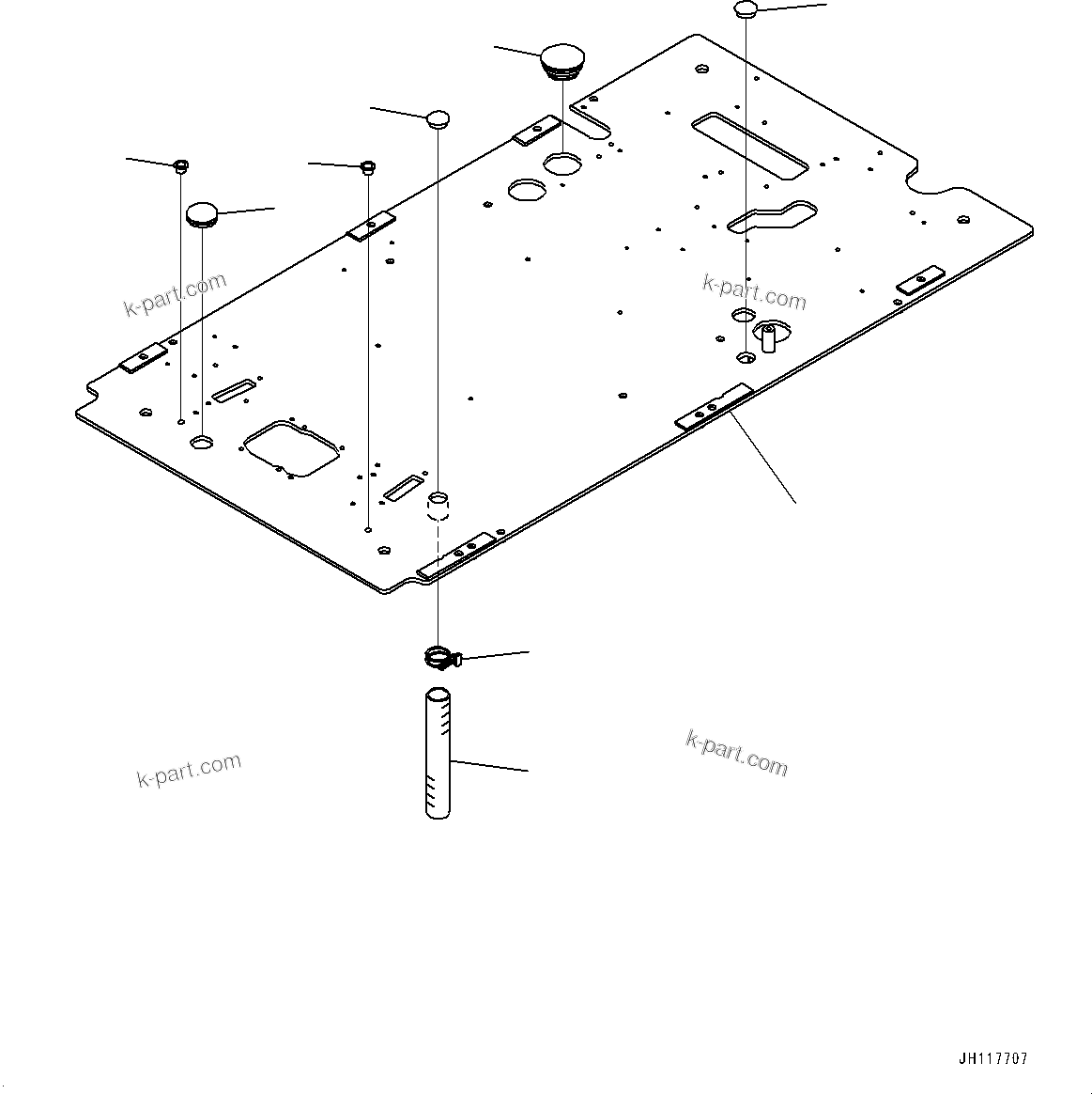 Komatsu parts book diagram for PC490LC-11 S/N 87001-UP: CAB, FLOOR, FRAME(#86345-)