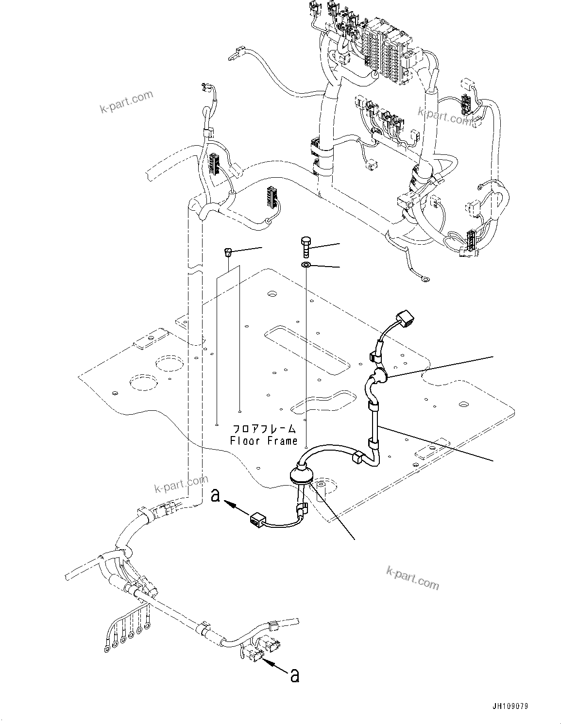 Komatsu parts book diagram for PC490LC-11 S/N 87001-UP: CAB, WIRING HARNESS AND BLIND PARTS(#87001-)